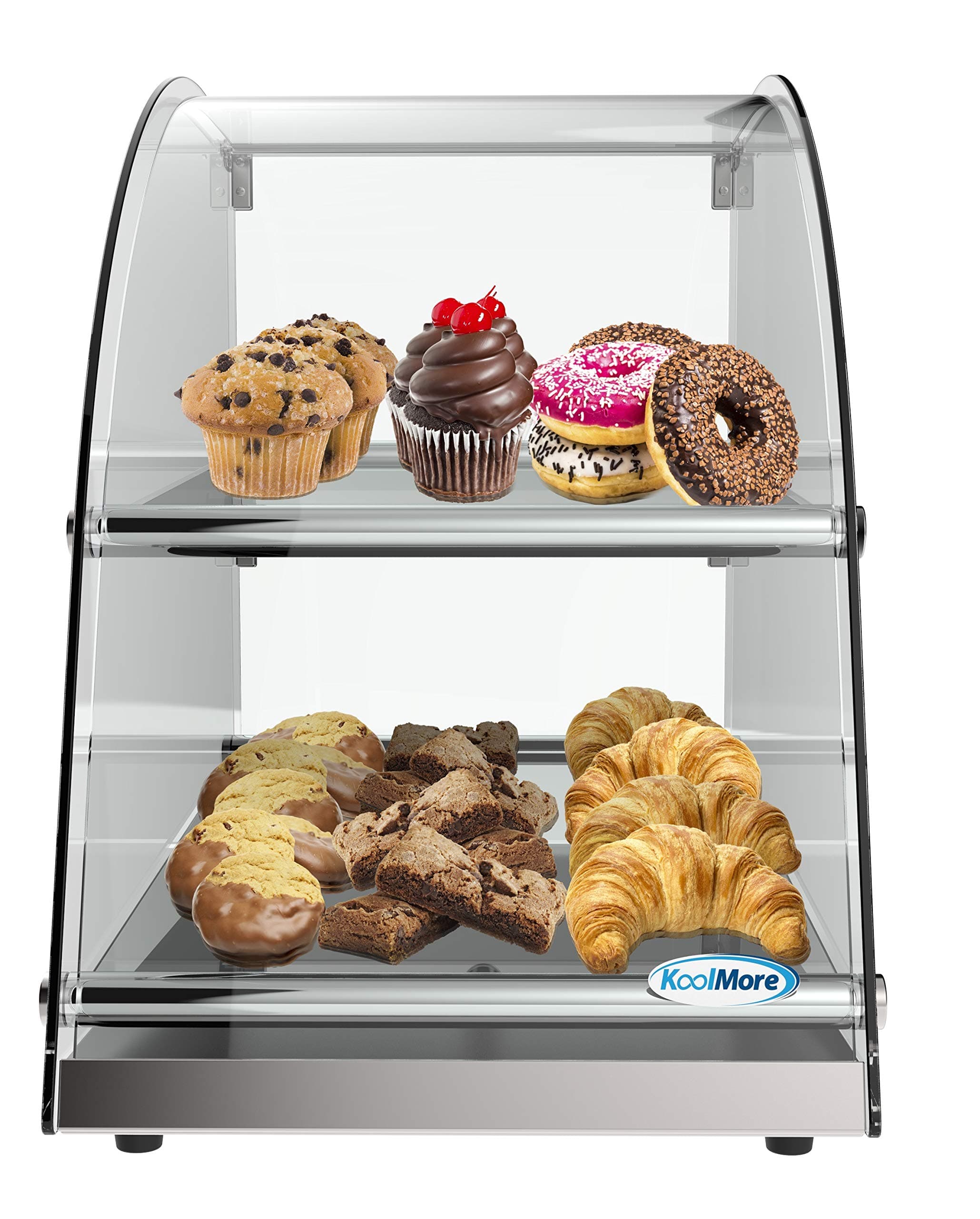 KoolMore DC-2CN Bakery Display Case, 2.4 Cu. Ft - 2 Shelves