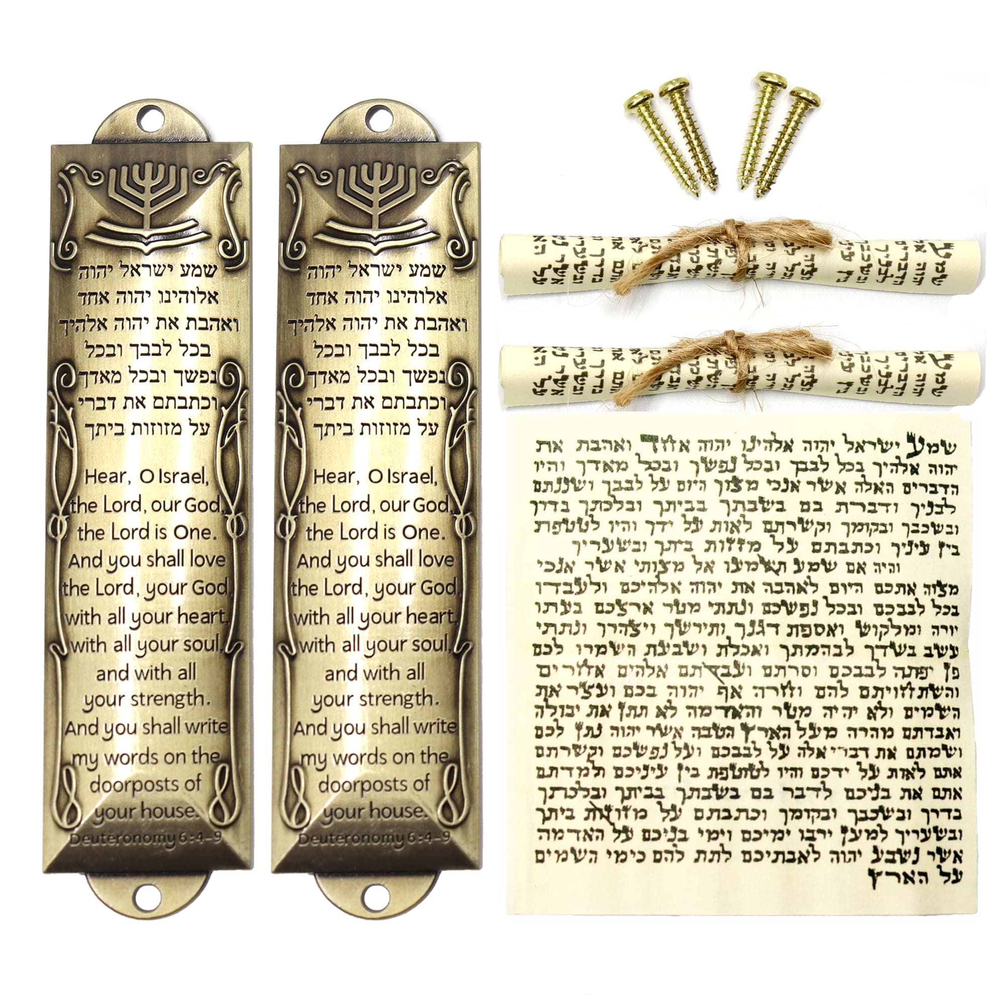 2-Pack Mezuzahs for Door with Scroll
