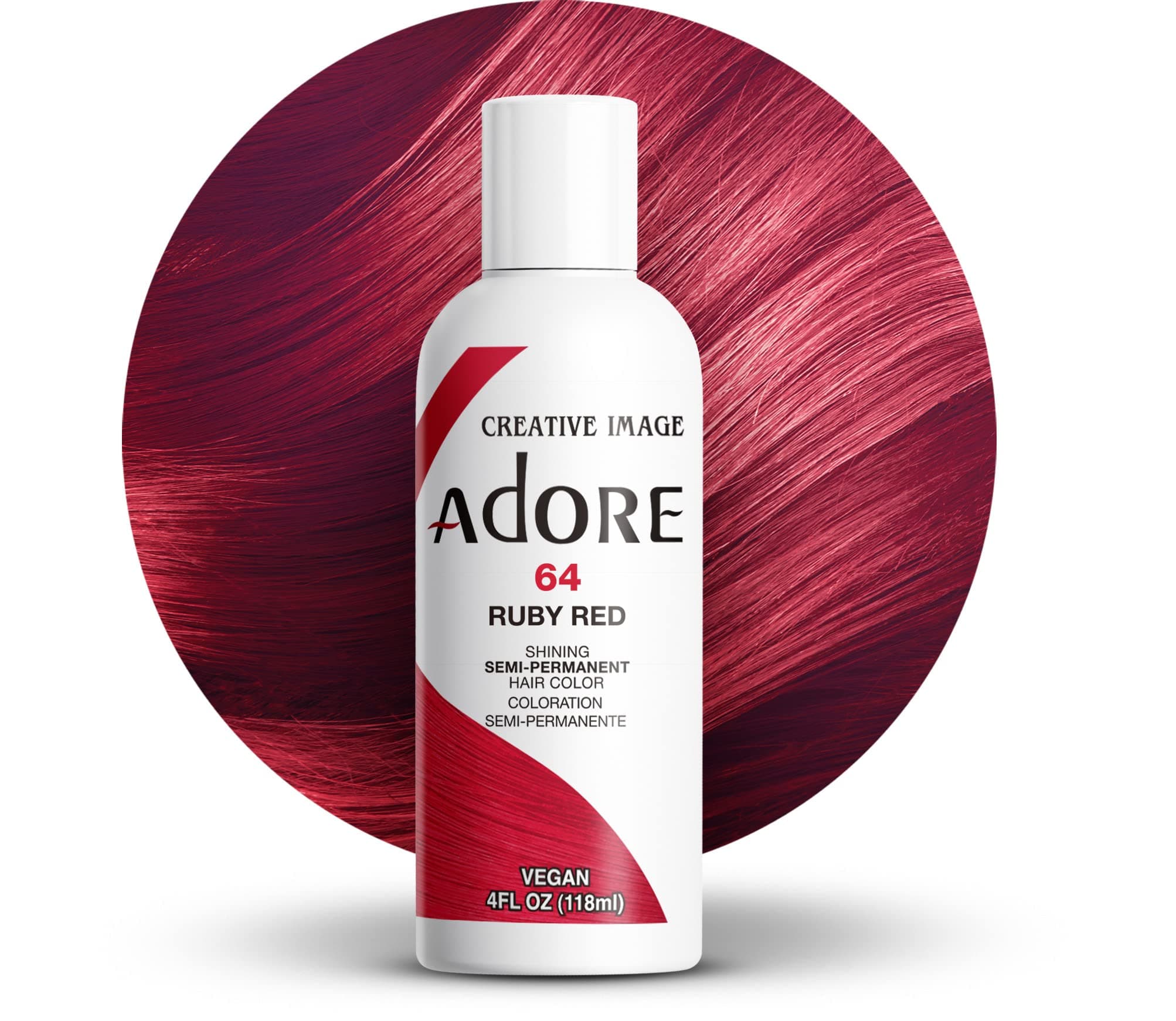 Adore Shining Semi Permanent Hair Colour, 64 Ruby Red
