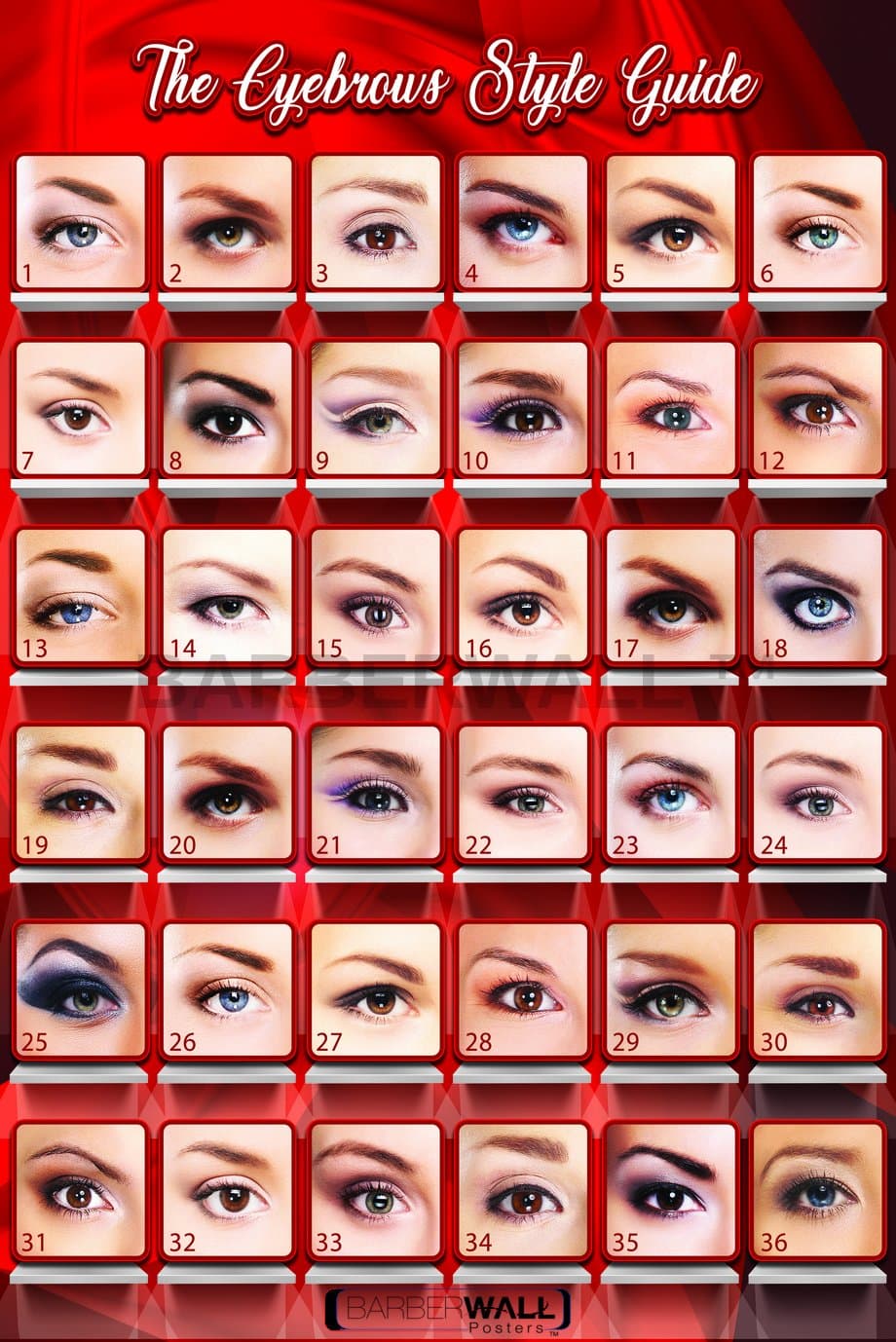 Eyebrows Poster Eyebrows Threading Poster, Eyebrows Shape Poster, can Also be use as a Nail Salon Poster or Eyebrow Tattoo Poster, 27 x 19 inches Laminated. You Will Love It