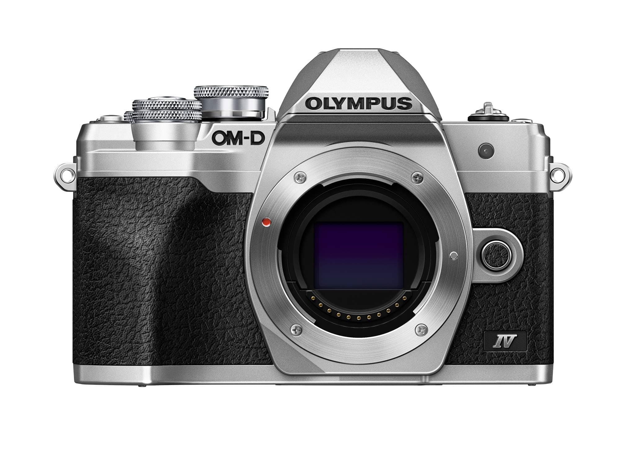 Olympus E-M10 Mark IV Silver Micro Four Thirds System Camera 20MP Sensor 5-Axis Image Stabilization 4K Video Wi-Fi