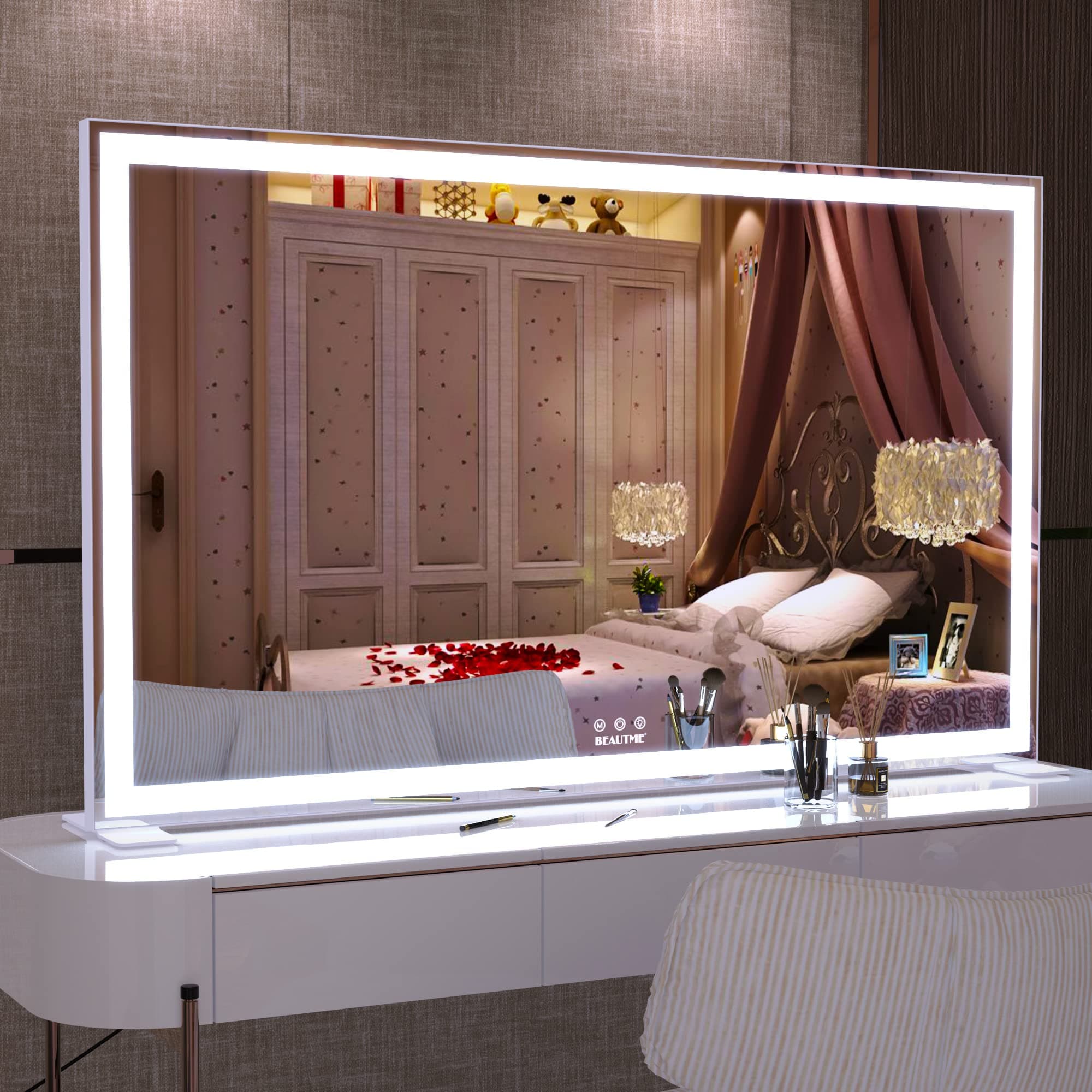 large vanity mirror with lights