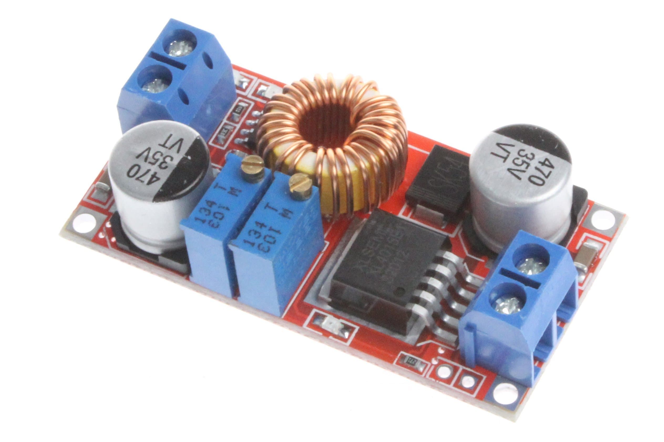 DC to DC 5A Adjustable Buck Regulator Power Supply Module CC CV DC 5V - 32V Buck to 0.8V - 30V Output ADJ Constant Voltage Constant Current Step-Down Power Supply Module LED Driver Board