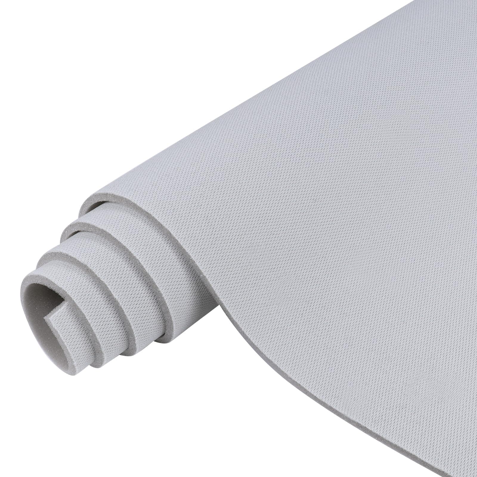 Auto Headliner Fabric Mesh Type 60inx85in with Foam Backing Interior Replacement Headliner Material Car Roof Upholstery Fabric for All Vehicles RV Boat Home DIY, Silver