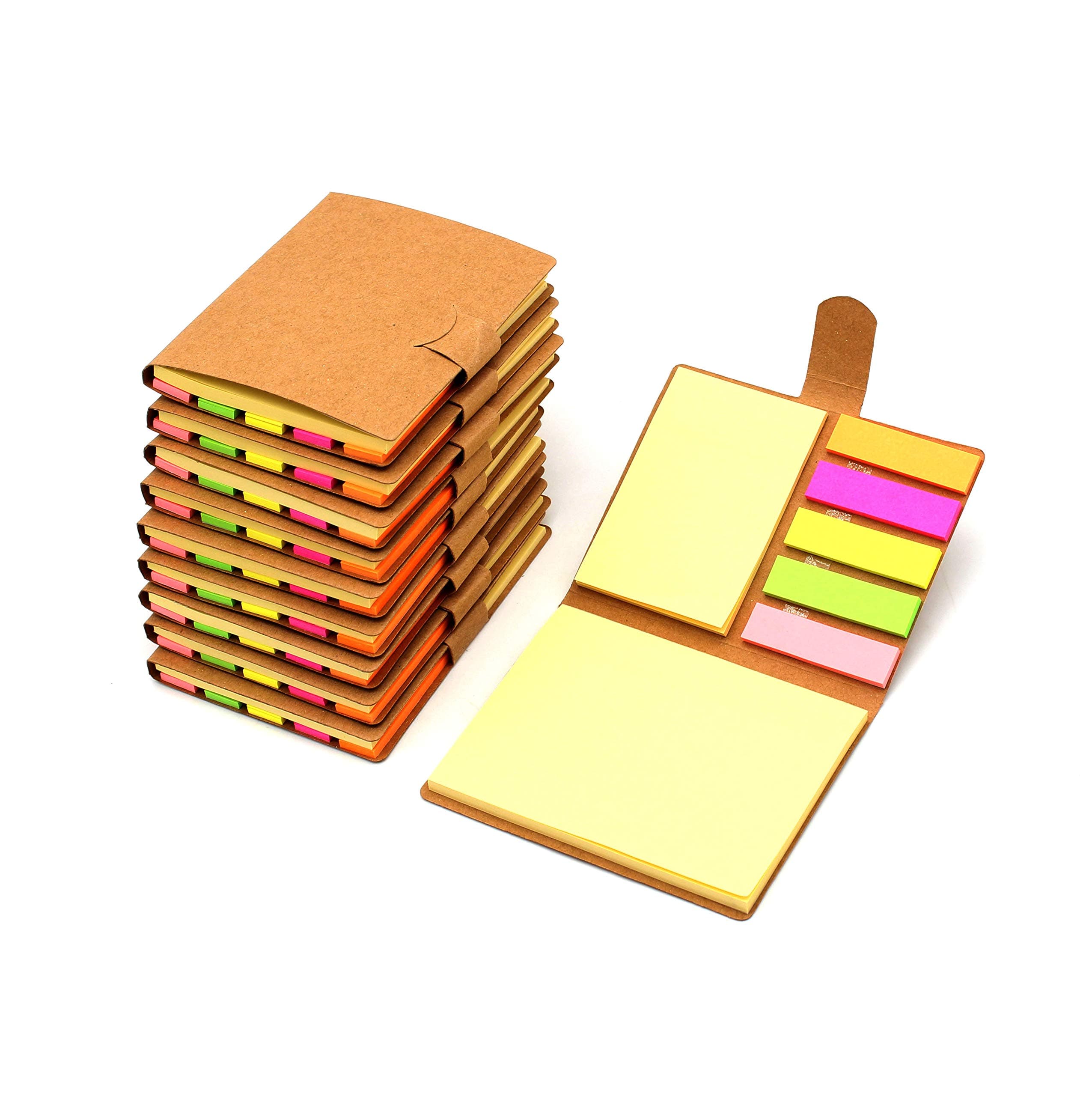 10 Packs Combination Sticky Notes, Pop-up Self-Adhesive Notes, 3.2" x 4.1", 200 Sheets/Pack