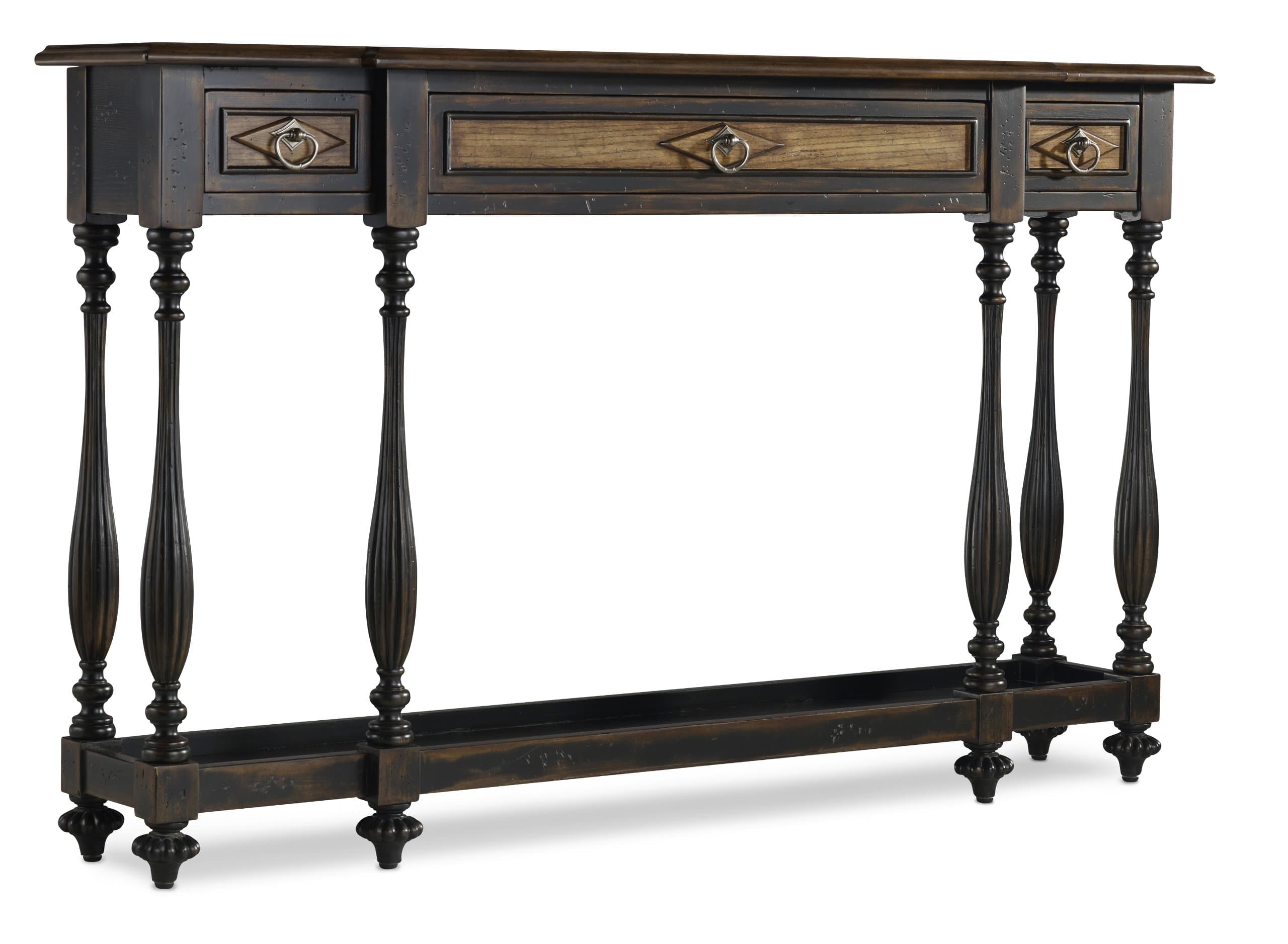 Hooker Furniture Three Drawer Thin Console Table