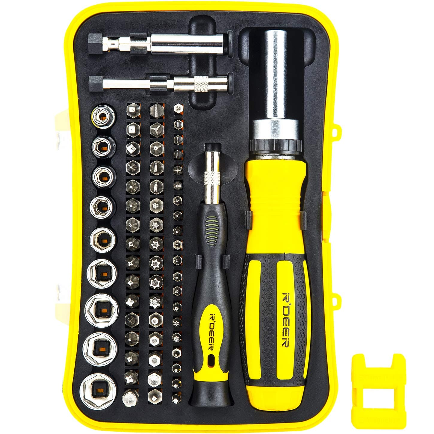 65 in 1 Ratchet Screwdriver Set Multifunction Precision Nut Driver Socket Manual Repair Tools Kit for Home Appliances Furniture Toy Computer Car Smartphone and Electronic