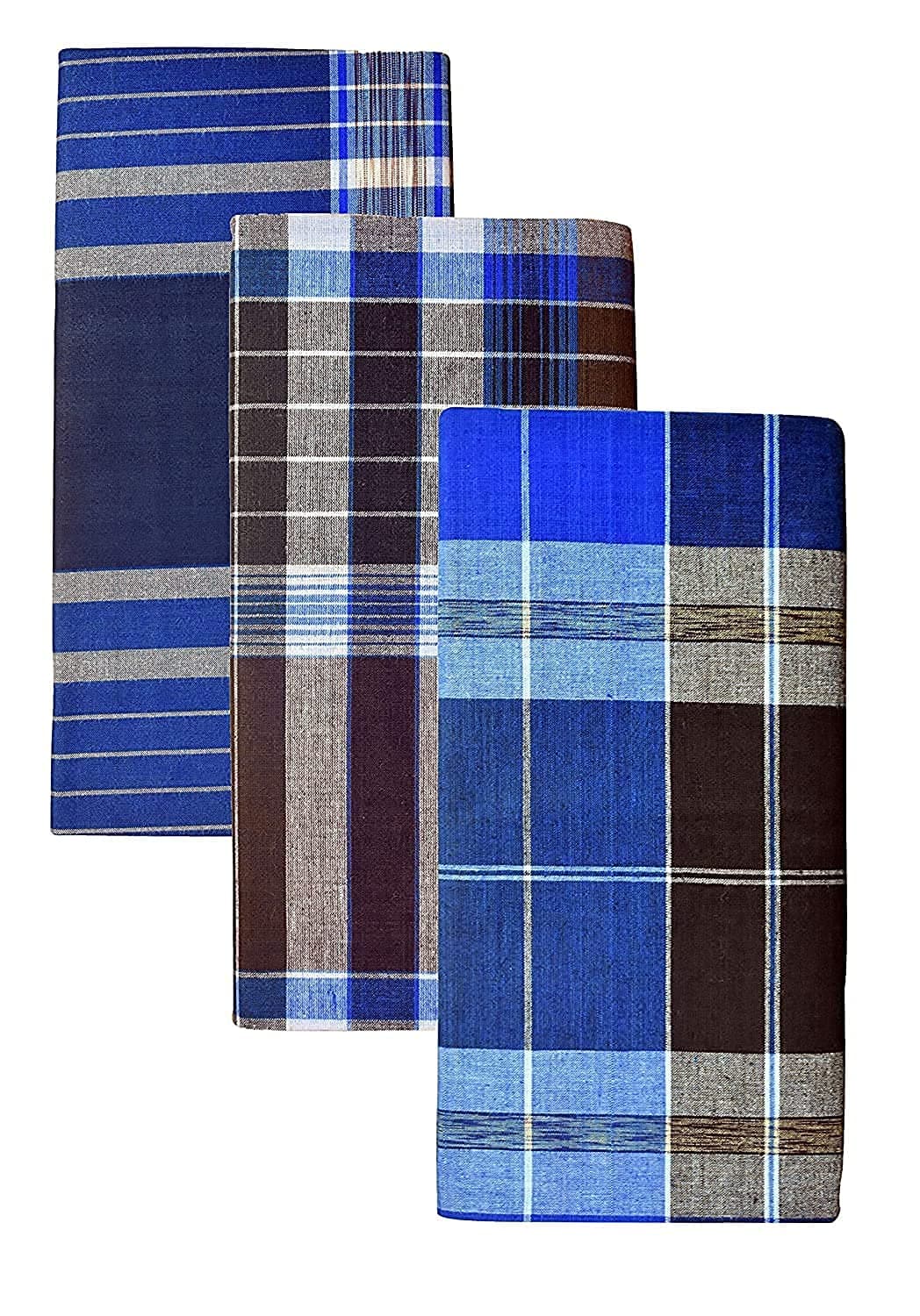 V STITCHED LUNGIES Cotton Lungis for Men,(Multi Colour)||Assorted Checks or Colors_2 Meter