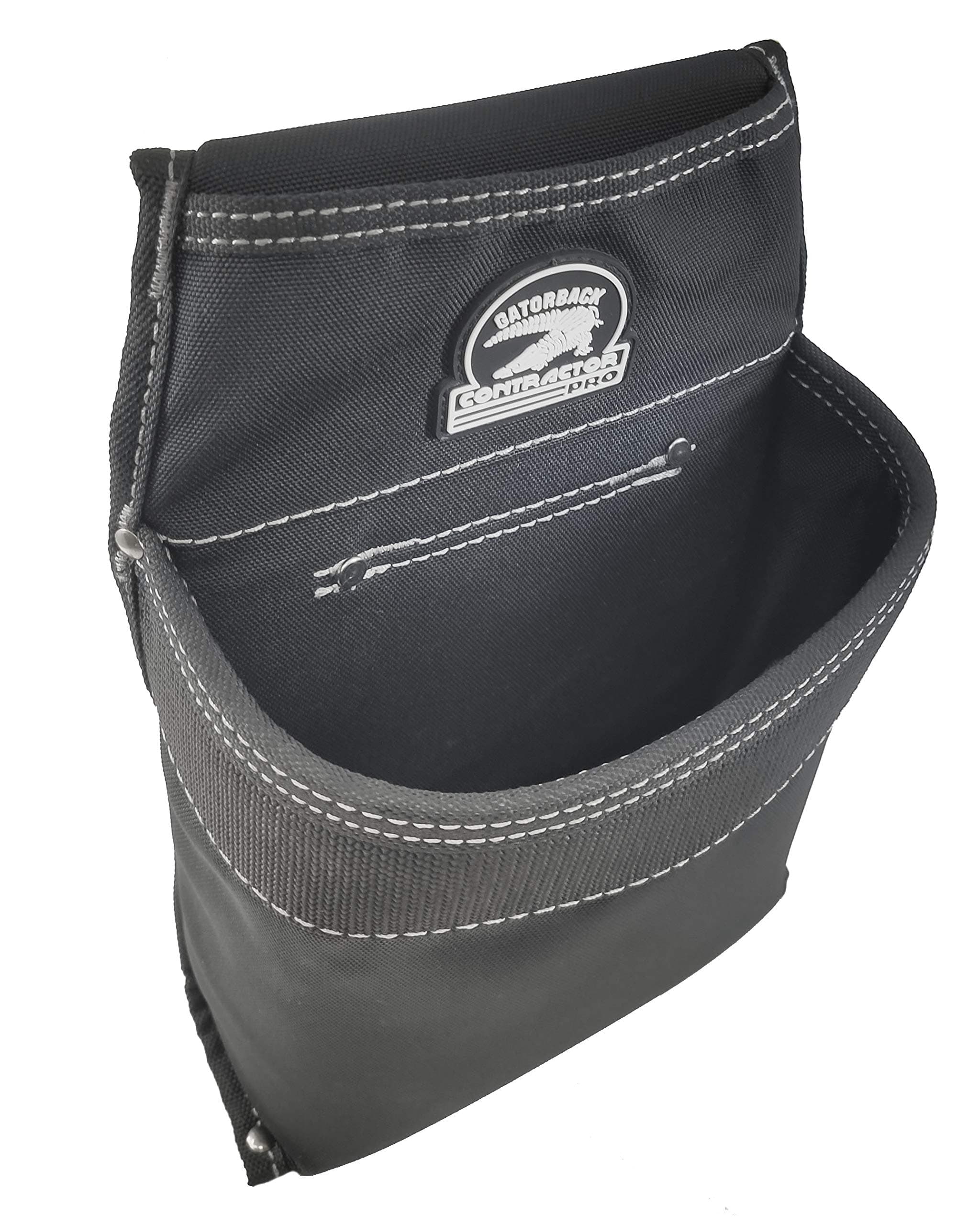 B103 Professional Carpenter Single Pouch. Tool Belt Ready, Box Design, Wide Mouth, Deep and Ultra Durable.