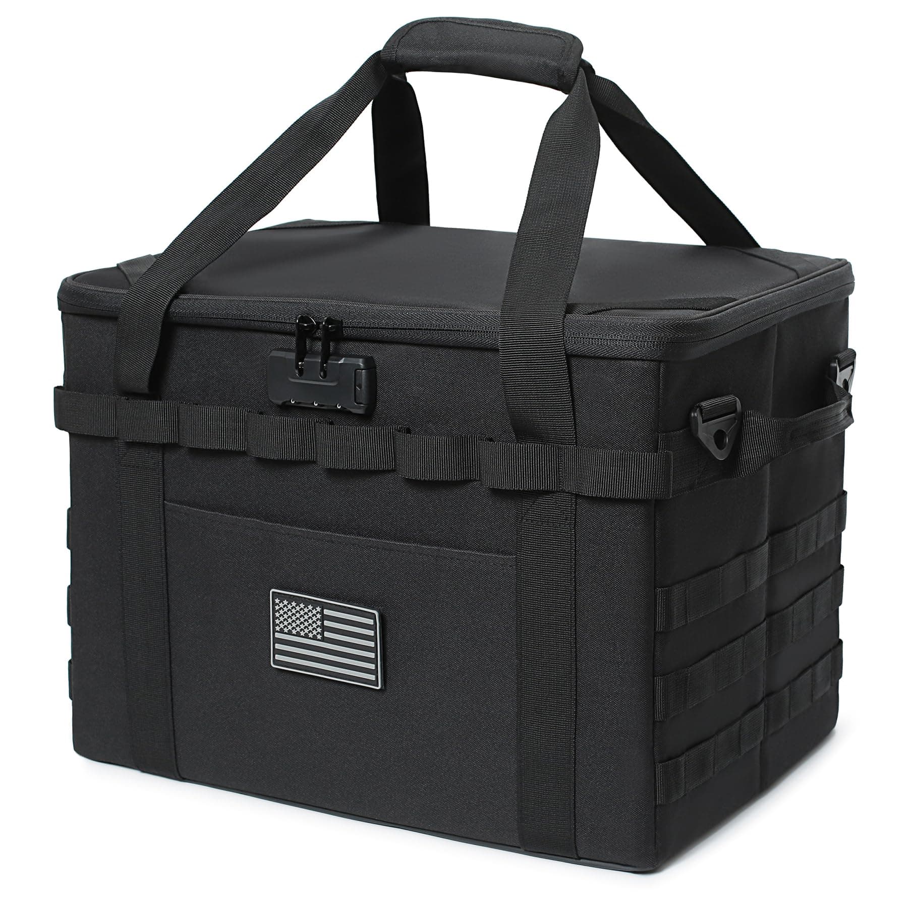 Tactical Camping Storage Bag - 38L Utility Tote Bag Organizer with Combination Lock and Shoulder Strap