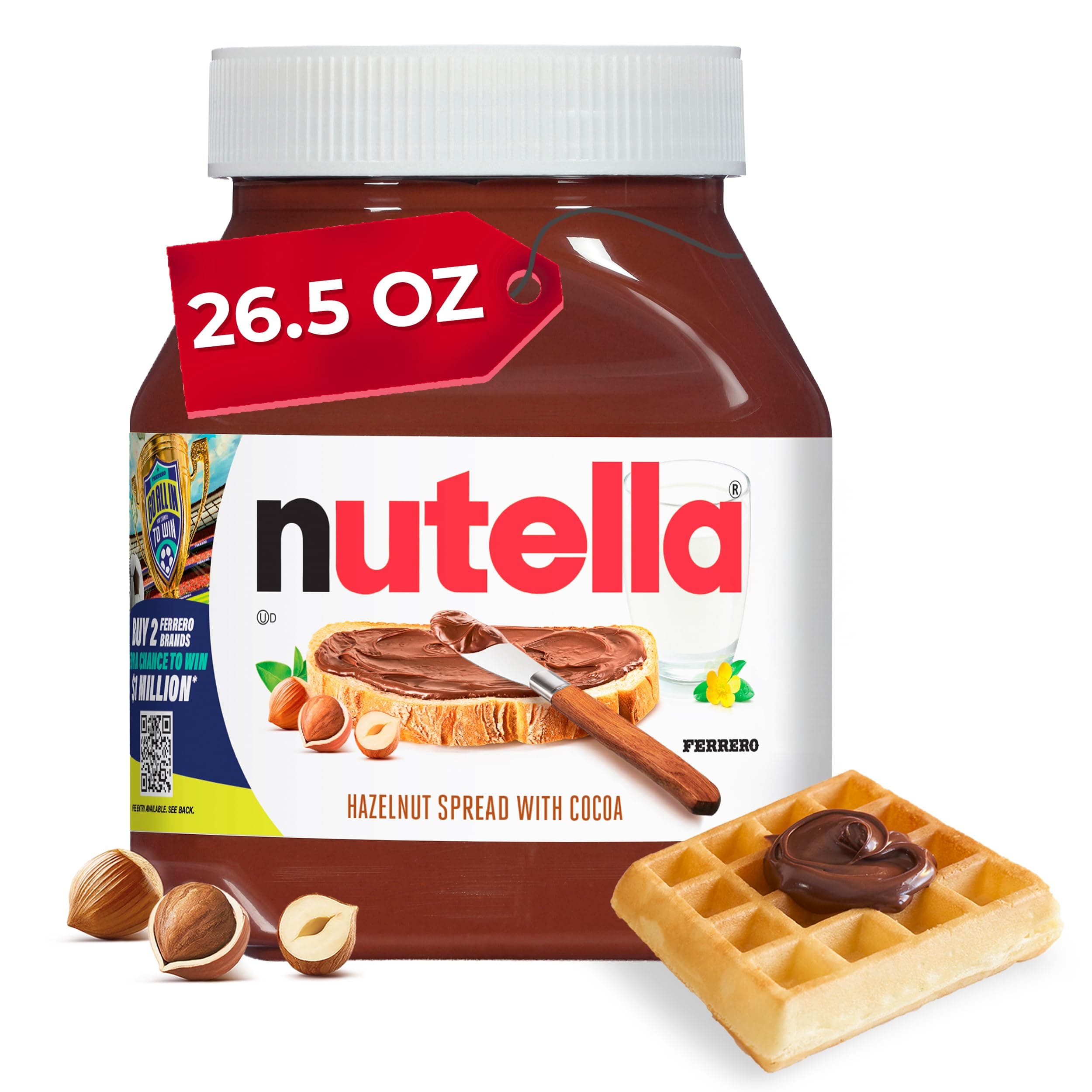 Nutella Hazelnut Spread with Cocoa, Creamy Hazelnut Spread