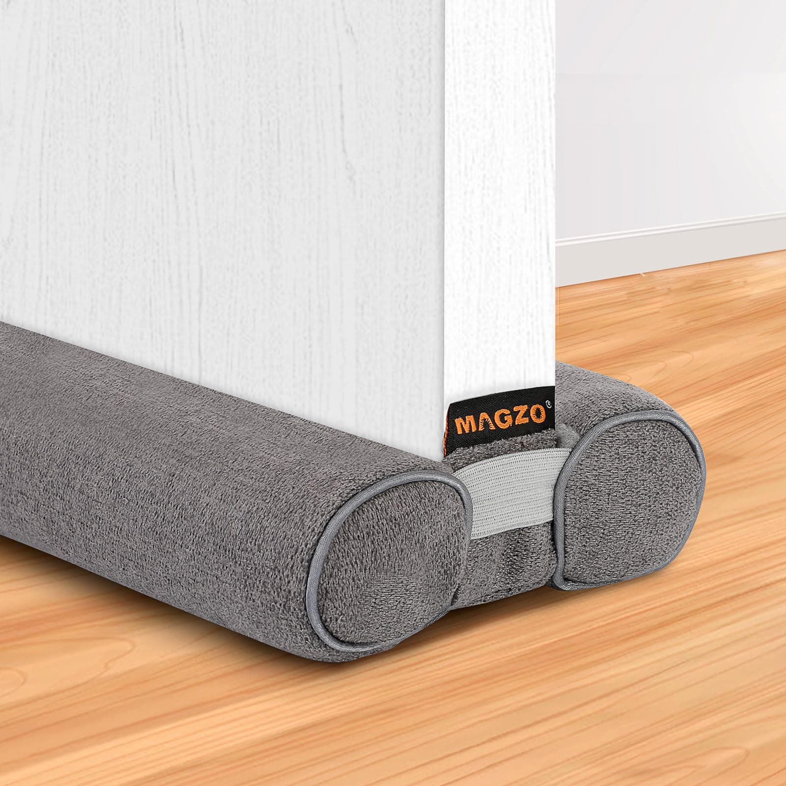 MAGZO Under Door Draft Stopper Doubleside Air Draft Guard 40 Inch Adjustable Draft Stopper for bottom of Door, Gray