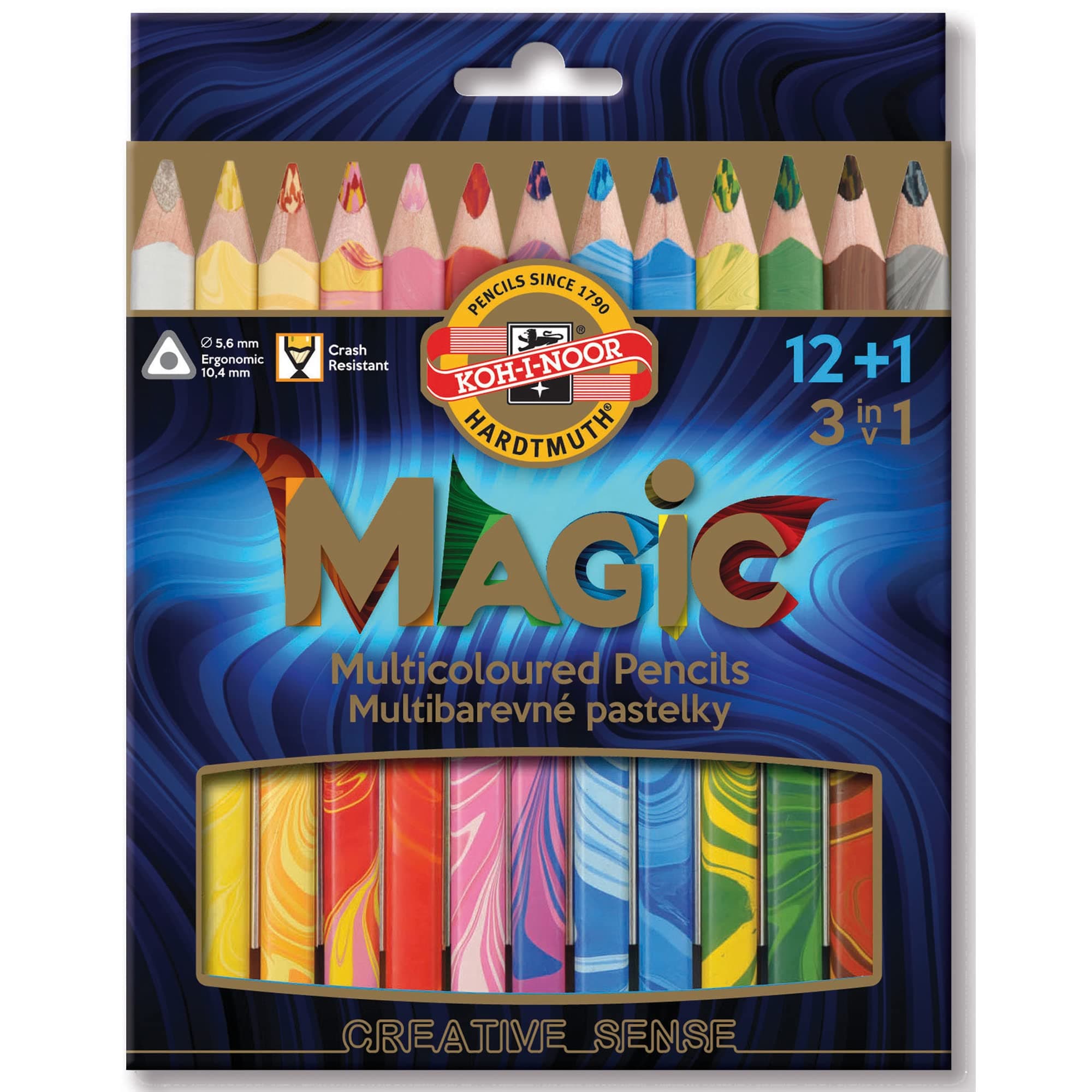 Magic Jumbo Triangular Coloured Pencil (Pack of 13)