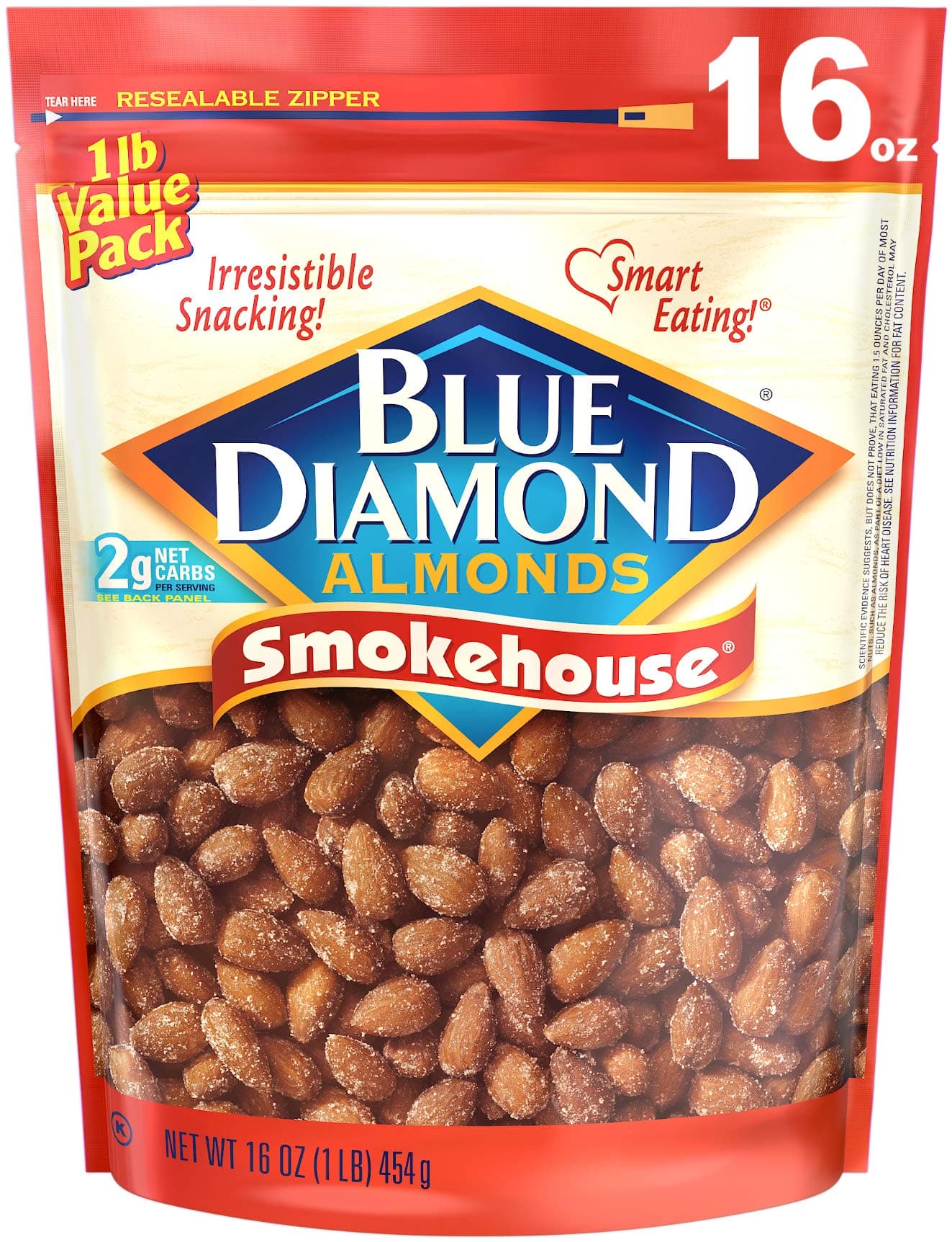 Blue Diamond Almonds, Smokehouse, 16 Ounce
