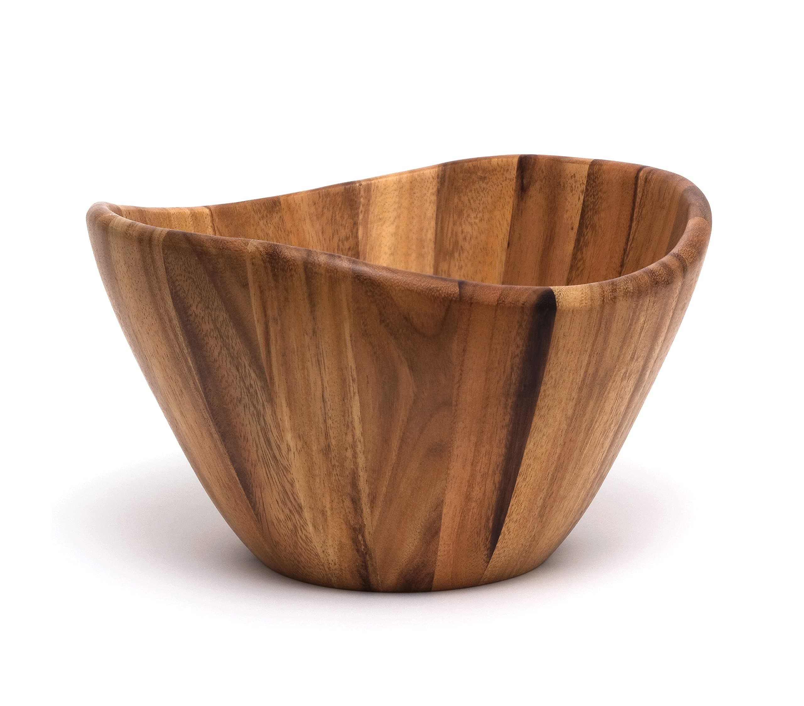 Lipper International Large Wavy Bowl, Acacia