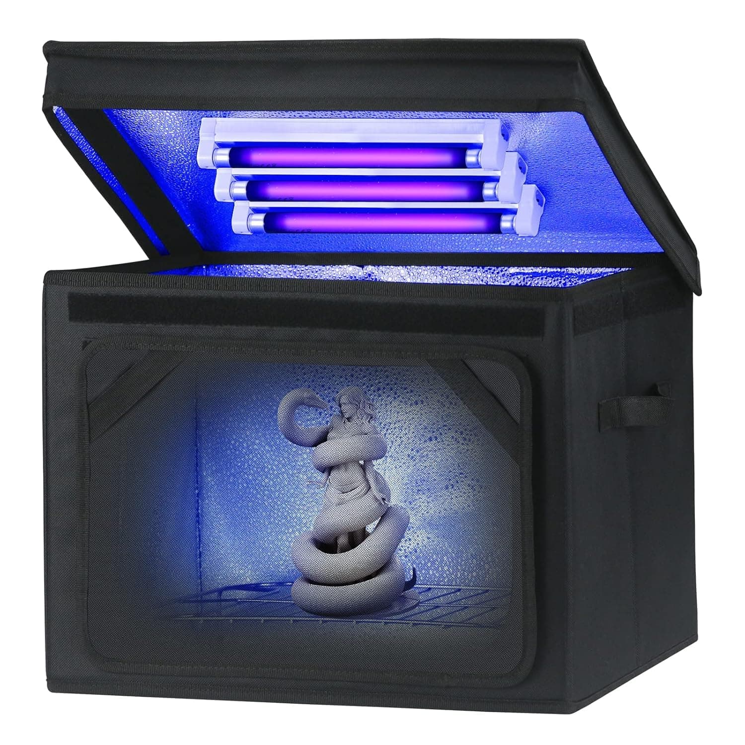 Resin Curing Light Lamp for 3D Printer Large Size Cure Light Box for Machine 3D Printer Led Light 365nm Solidify Photosensitive Resin, 36L/9.5gal, 6w Bulb x3