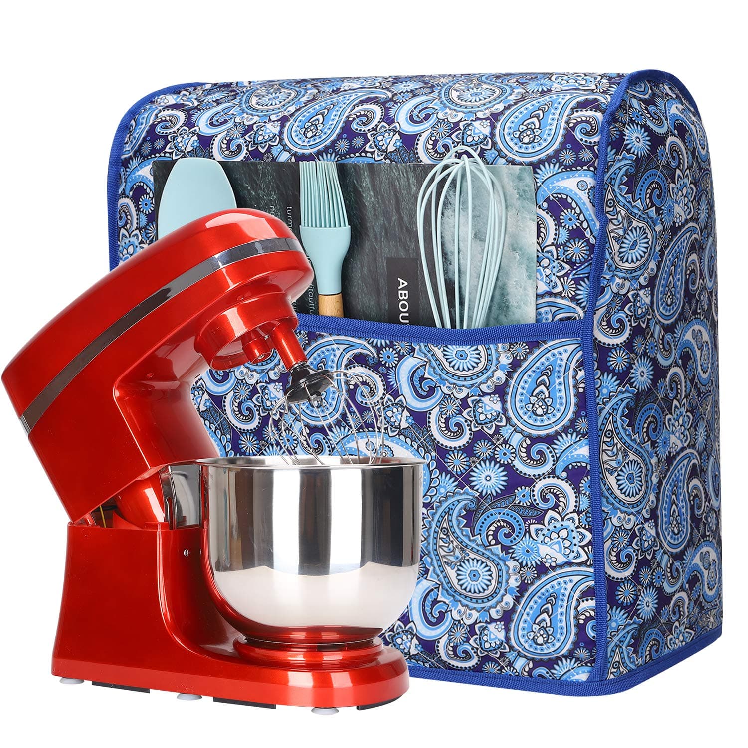 Kitchen Aid Mixer Cover Compatible With 5-8 Quart Kitchenaid Hamilton Mixers - Stand Mixer Cover With Pockets - Mixer Accessories