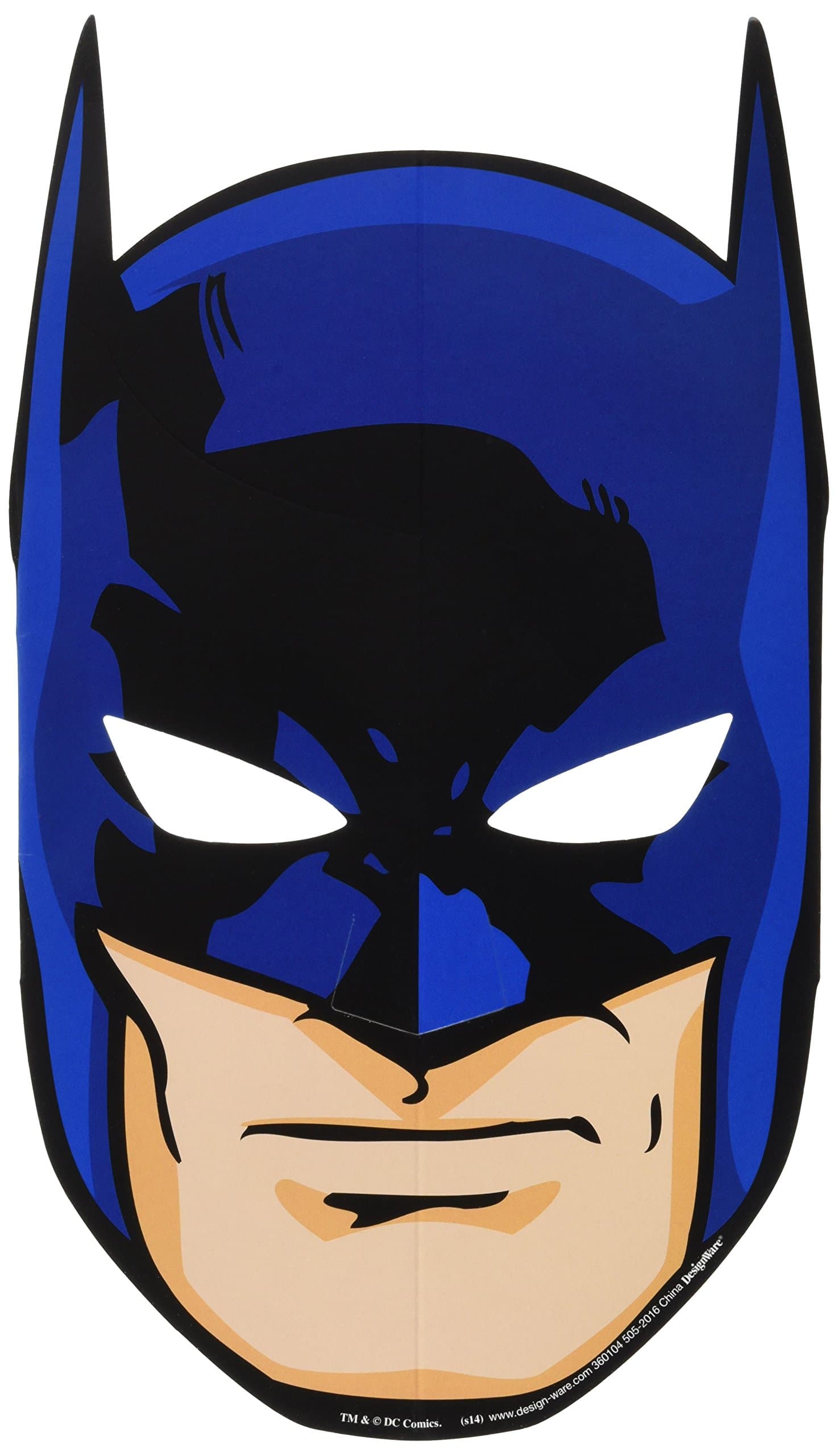 Amscan Batman Paper Masks, Multicolor
