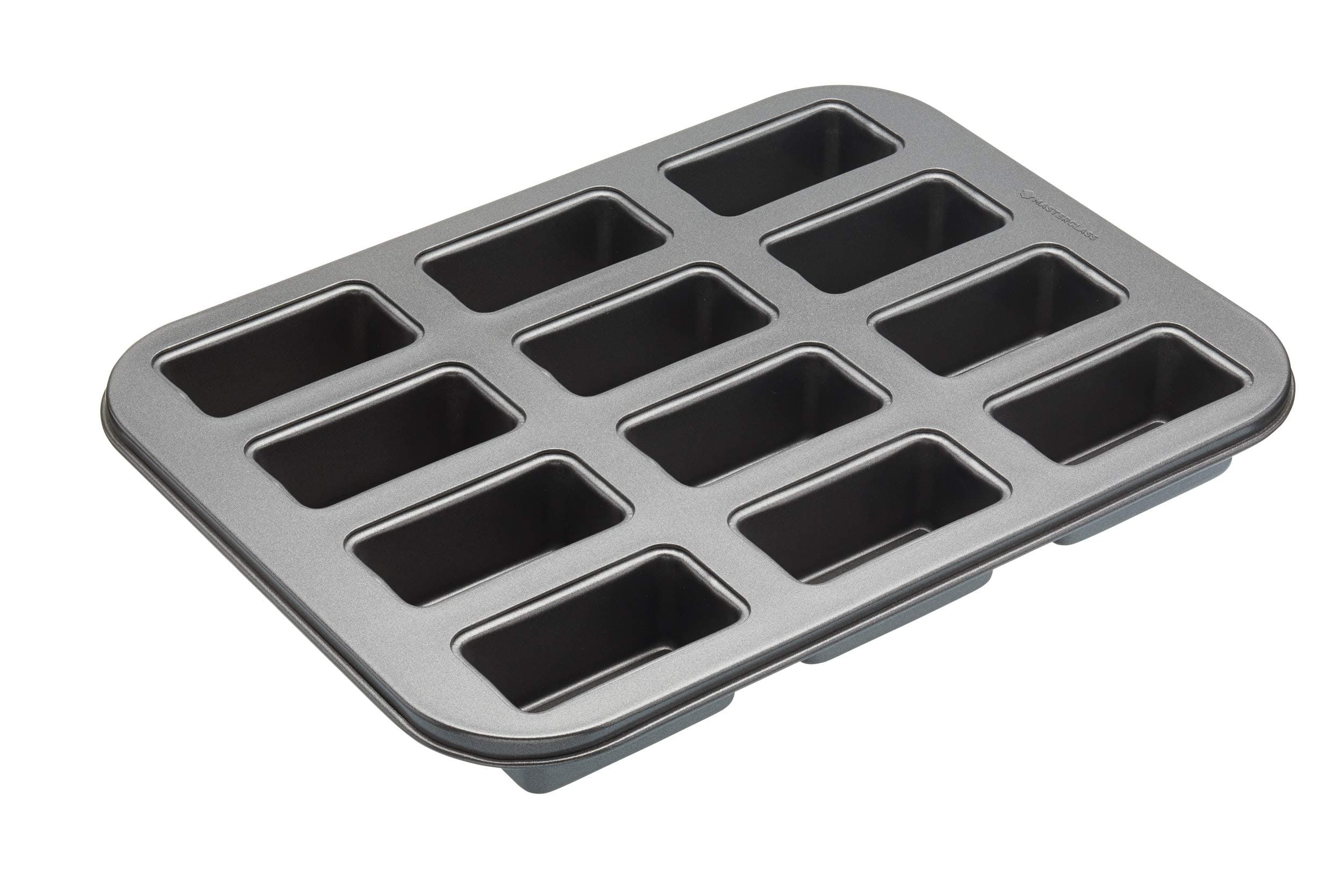 Master Class Kitchencraft Non Stick Twenty Hole Mini Loaf Tin, 36X27Cm, Sleeved, Grey, 27 X 35.5Cm
