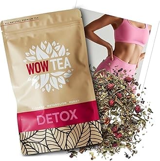 WOW TEA Detox - 21 Day Deep Body Cleanse Program | Full Body Detox | Herbal Tea Detox System with Yerba-Mate, Green Tea, Pu-erh - 150 gr | Made in EU
