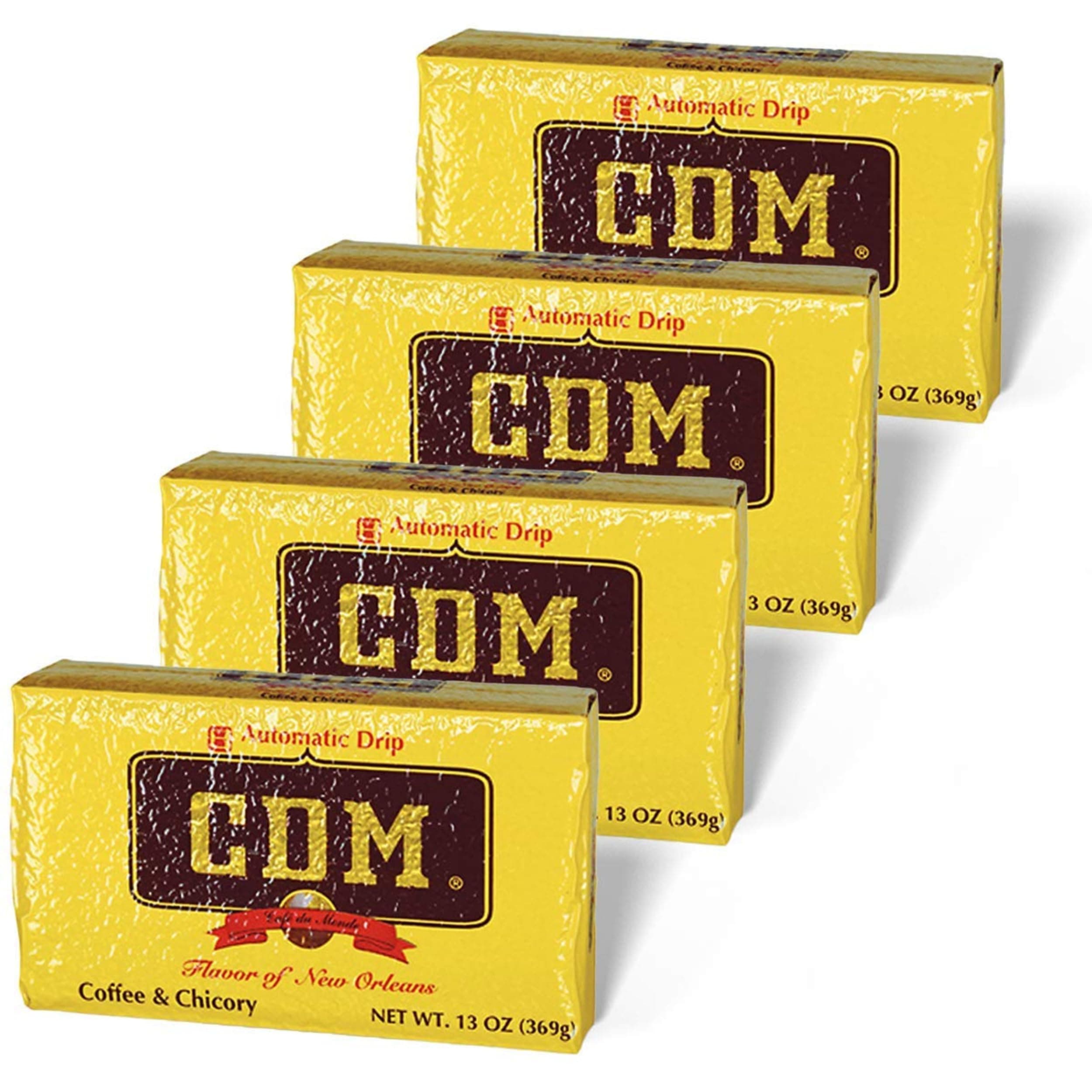 CDM Ground Coffee & Chicory Automatic Drip, 13oz Bag (Pack of 4)