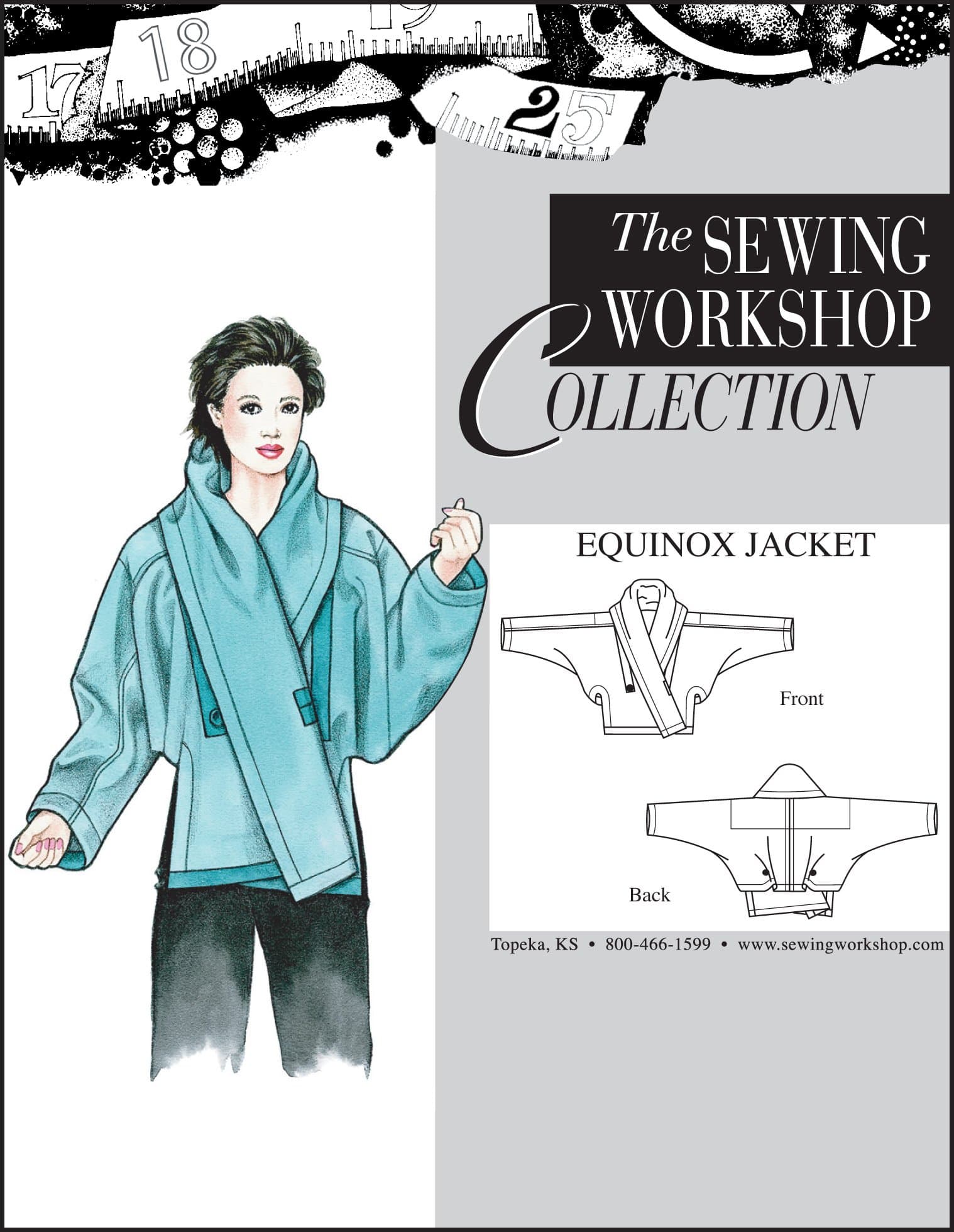 The Sewing Workshop Equinox Jacket Sewing Template, Multi-Size