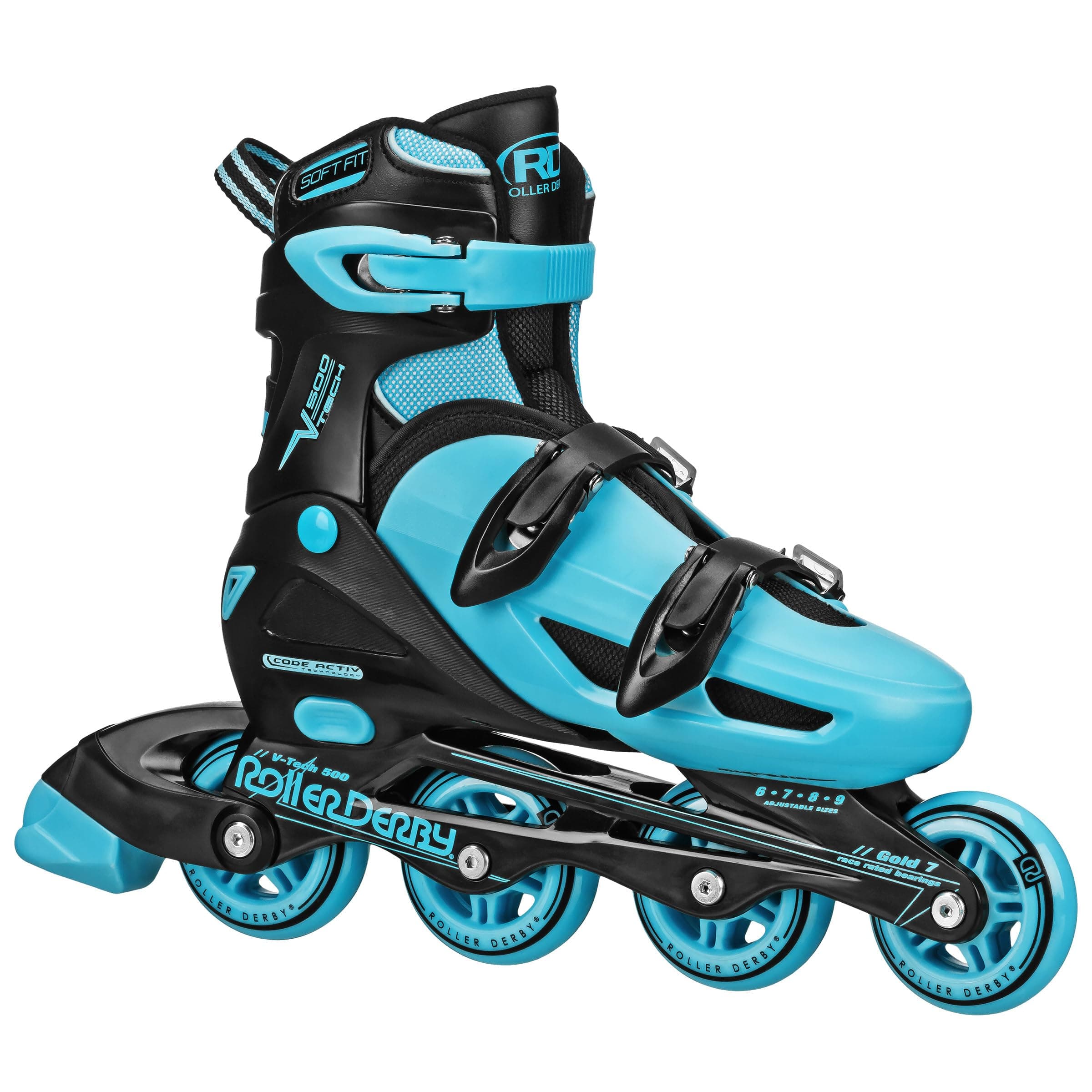 V-Tech 500 Adjustable Performance Inline Skates for Men, Women, Kids, Teens