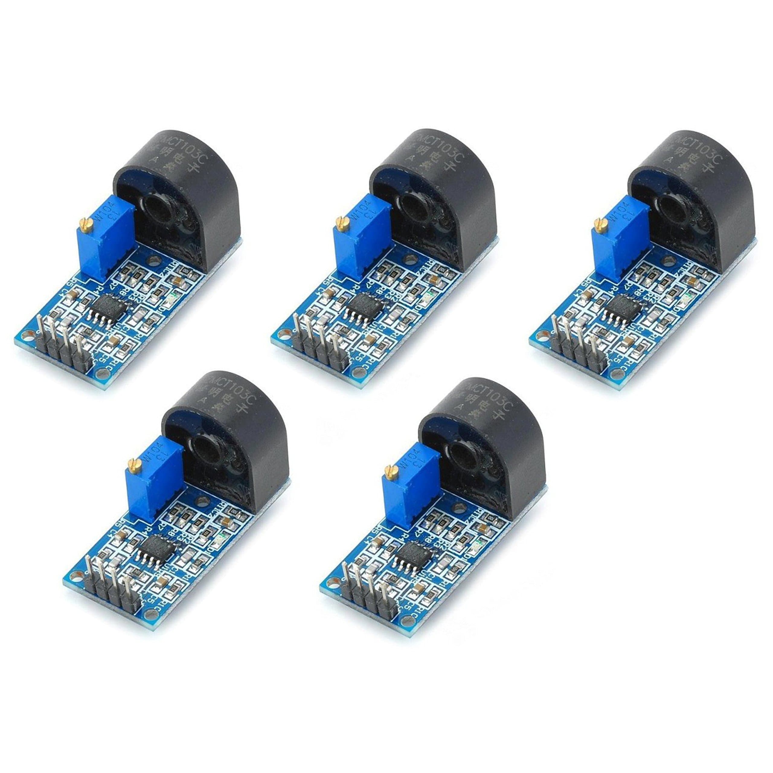 AC Current Meter Sensor Module with up to 5A Detection Range and Analog Output from Optimus Electric Pack of 5