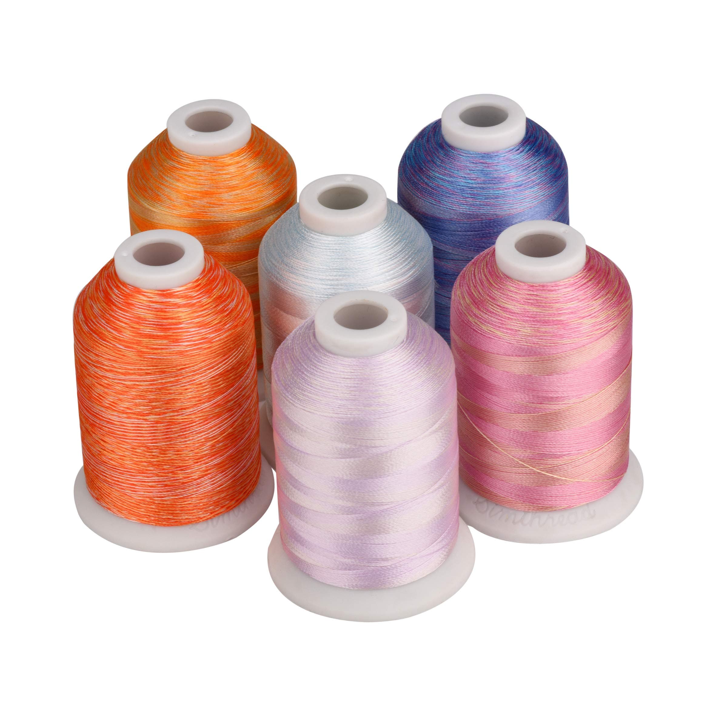– Simthread 6 Spools 1000M(1100Y) Polyester Machine Embroidery Threads, 40wt 100% Polyester Threads for All Embroidery Machines