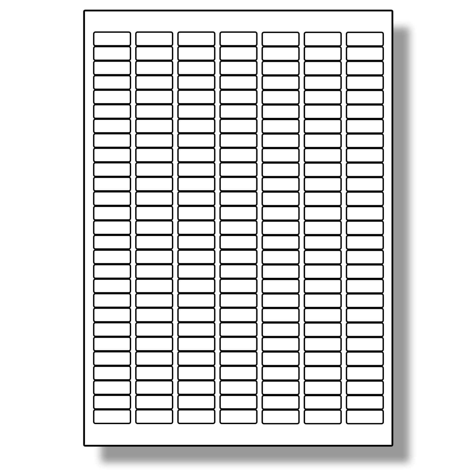 189 Per Page/Sheet, 5 Sheets (945 Sticky Small Micro Labels), White Blank Matt Plain A4 Stickers, for Laser/Copier or Inkjet Printer, UK LP189/25, 25.4 x 10 MM, General/All Purpose