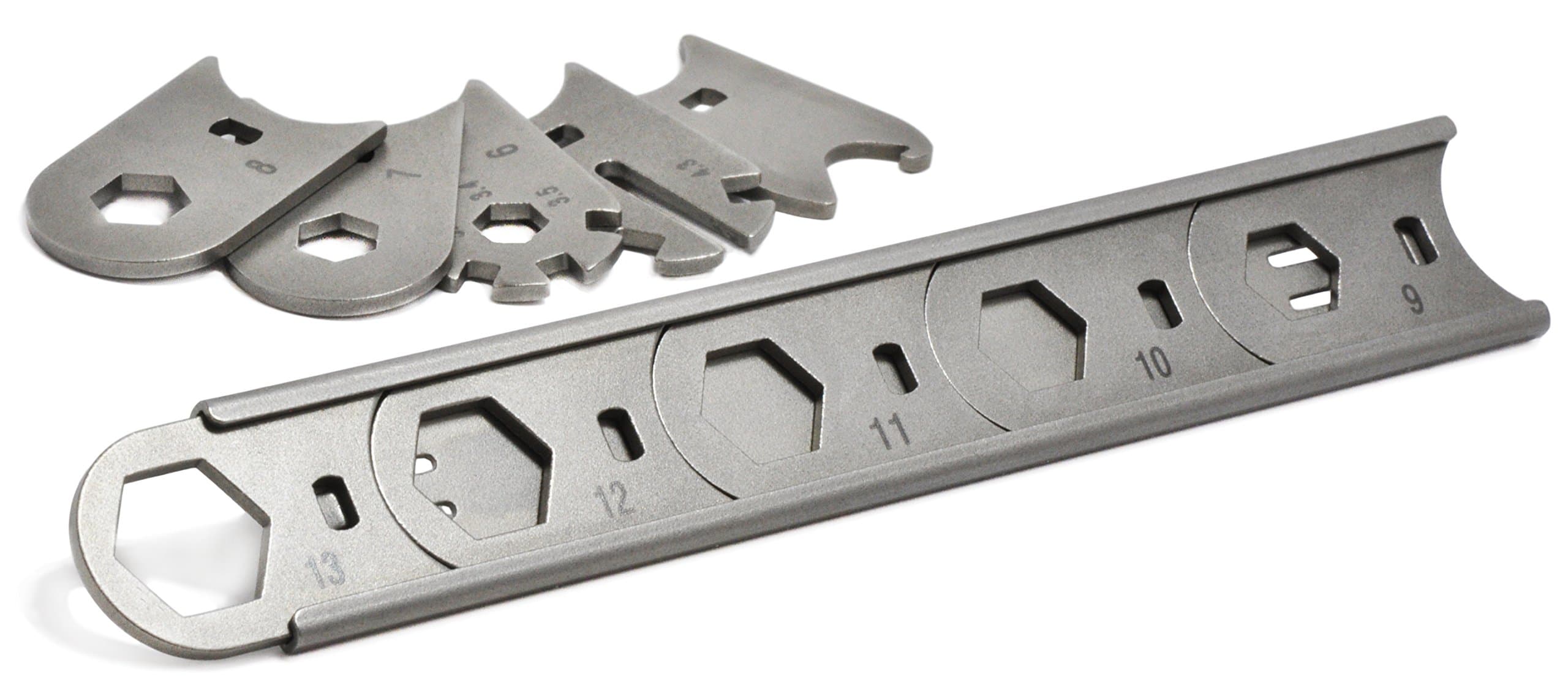 Mininch WRENCHit Interchangeable Hex Wrench System, Designed for EDC Utility on Bikes, Furniture, Appliances, Gadgets and More (Metric WRENCHit System/Silver)