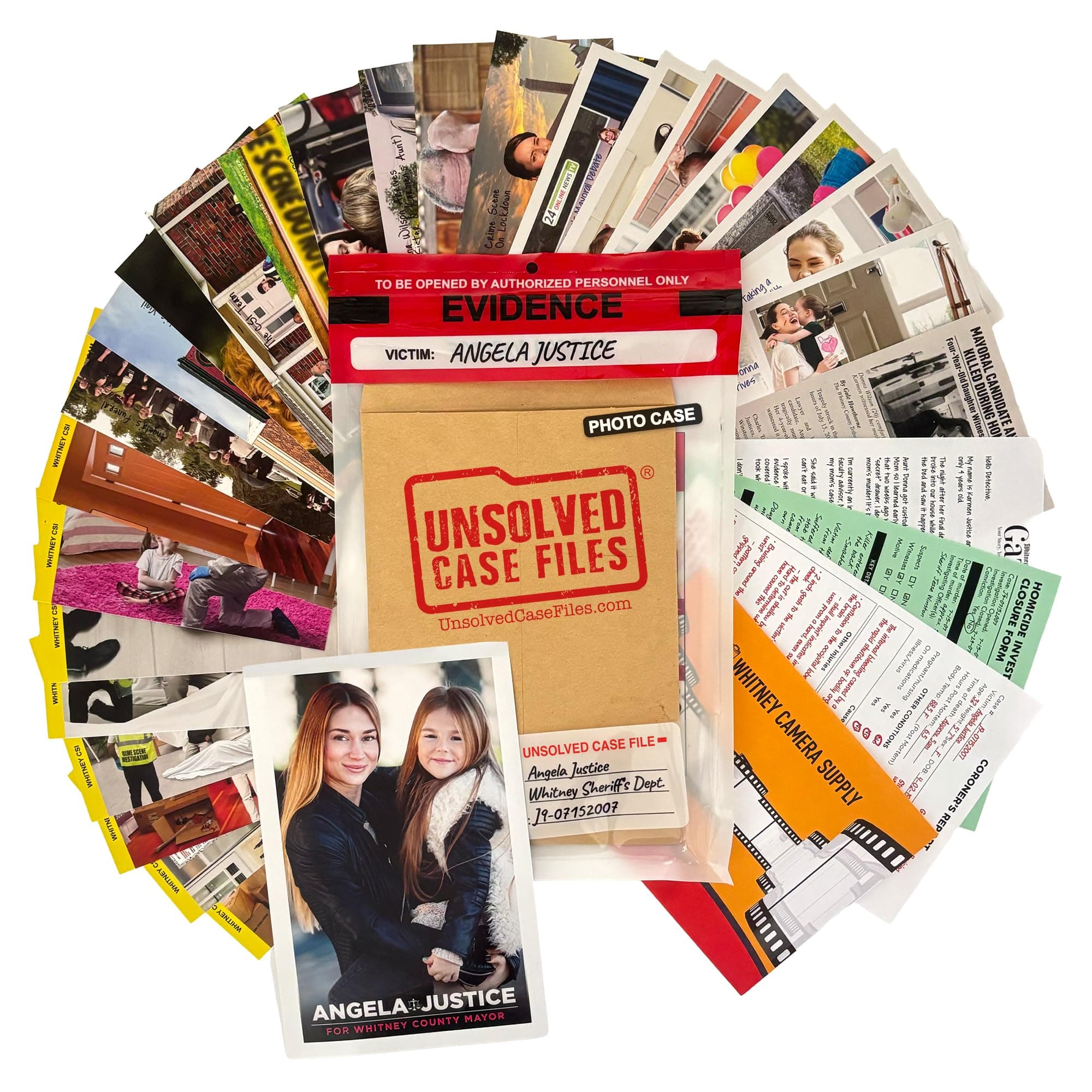 Unsolved Case Files Photo Case: Who Murdered Angela Justice? | Cold Case Murder Mystery Game