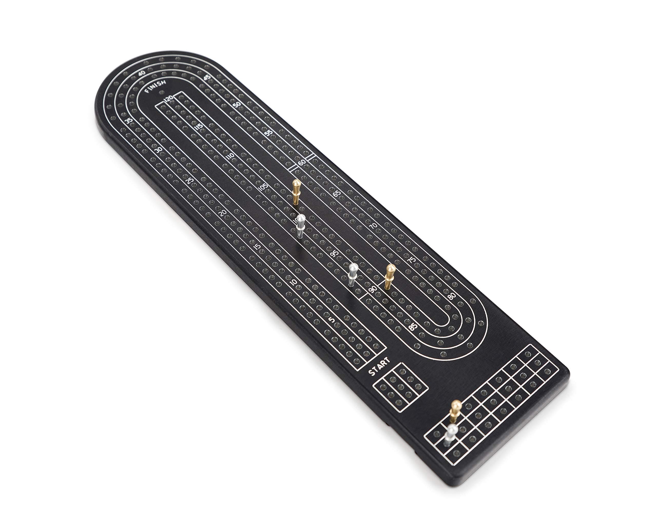 Quality Black Cribbage Board by Gapple, Durable Aluminum Material, Precise Engraving, Gorgeous Anodized Finish, Metal Scoring Pegs | Made in The USA