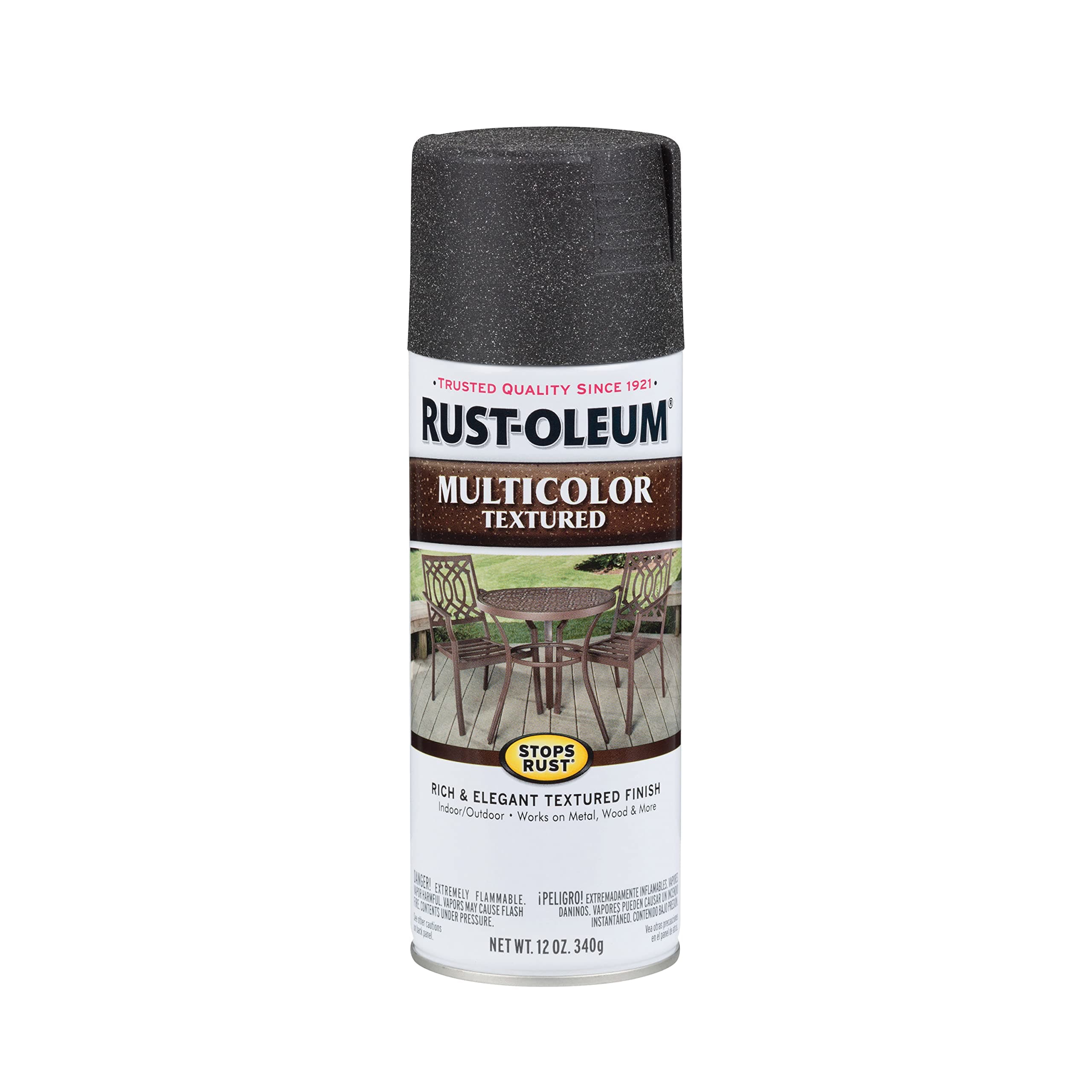 Rust-Oleum 223525 Stops Rust Multi-Color Textured Spray Paint, 12 oz, Aged Iron
