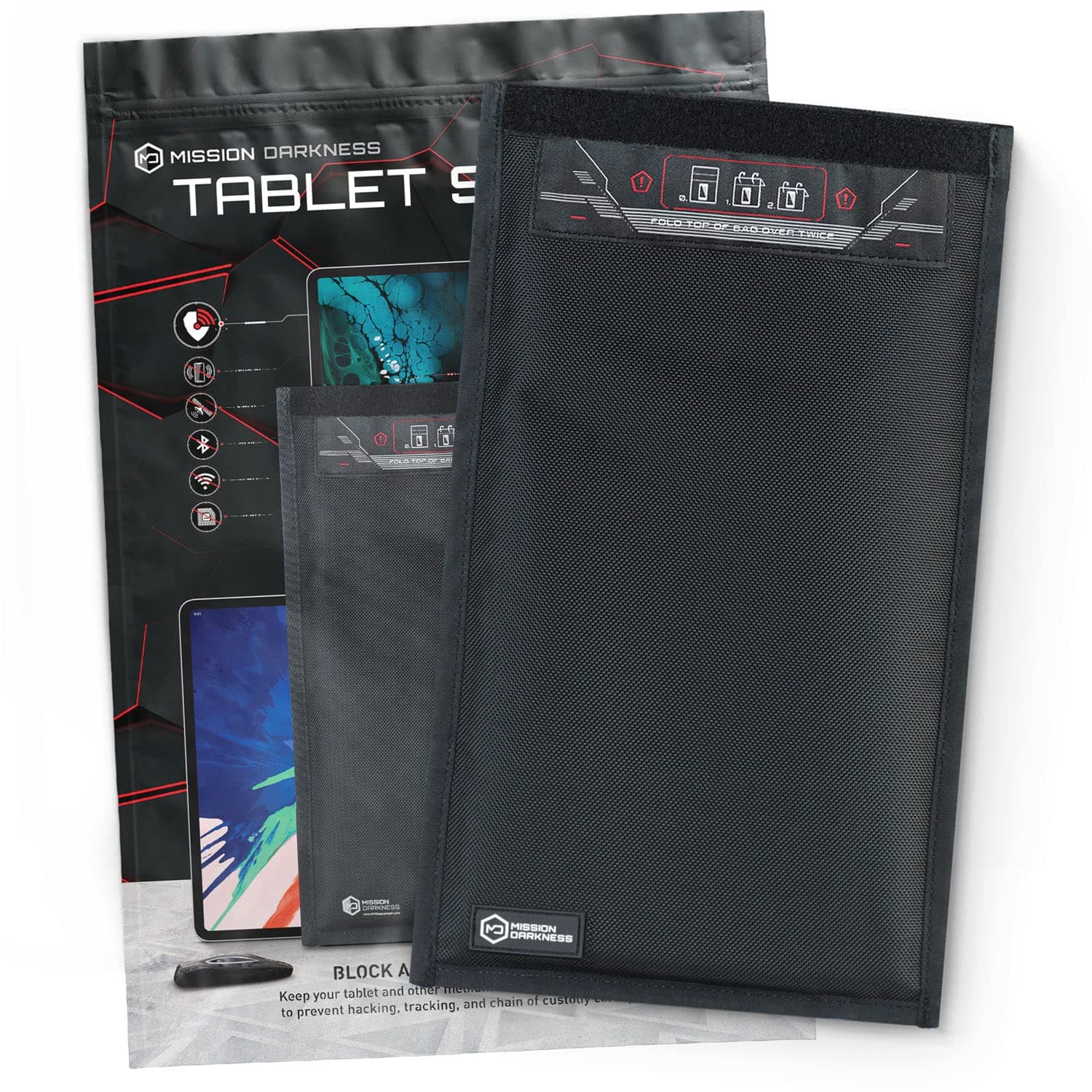 Non-Window Faraday Bag for Tablets // Device Shielding for Law Enforcement, Military, Executive Privacy, EMP Protection, Travel & Data Security, Anti-hacking & Anti-tracking Assurance