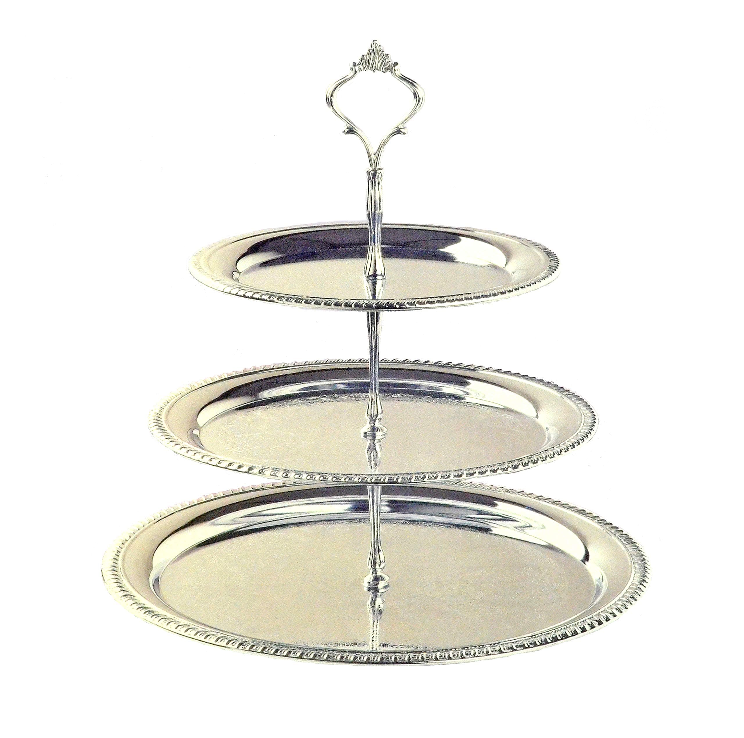 3 Tier Chrome Plated Serving Tray