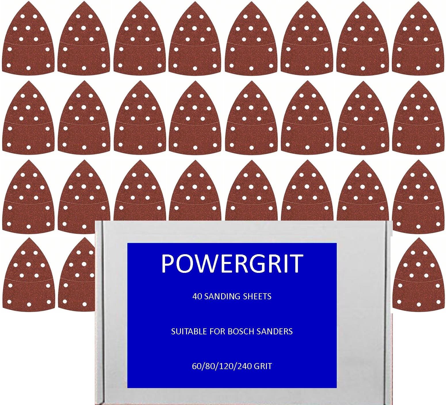 40 Sanding Sheets suitable for Bosch PSM 160A/PSM 80/PRIO