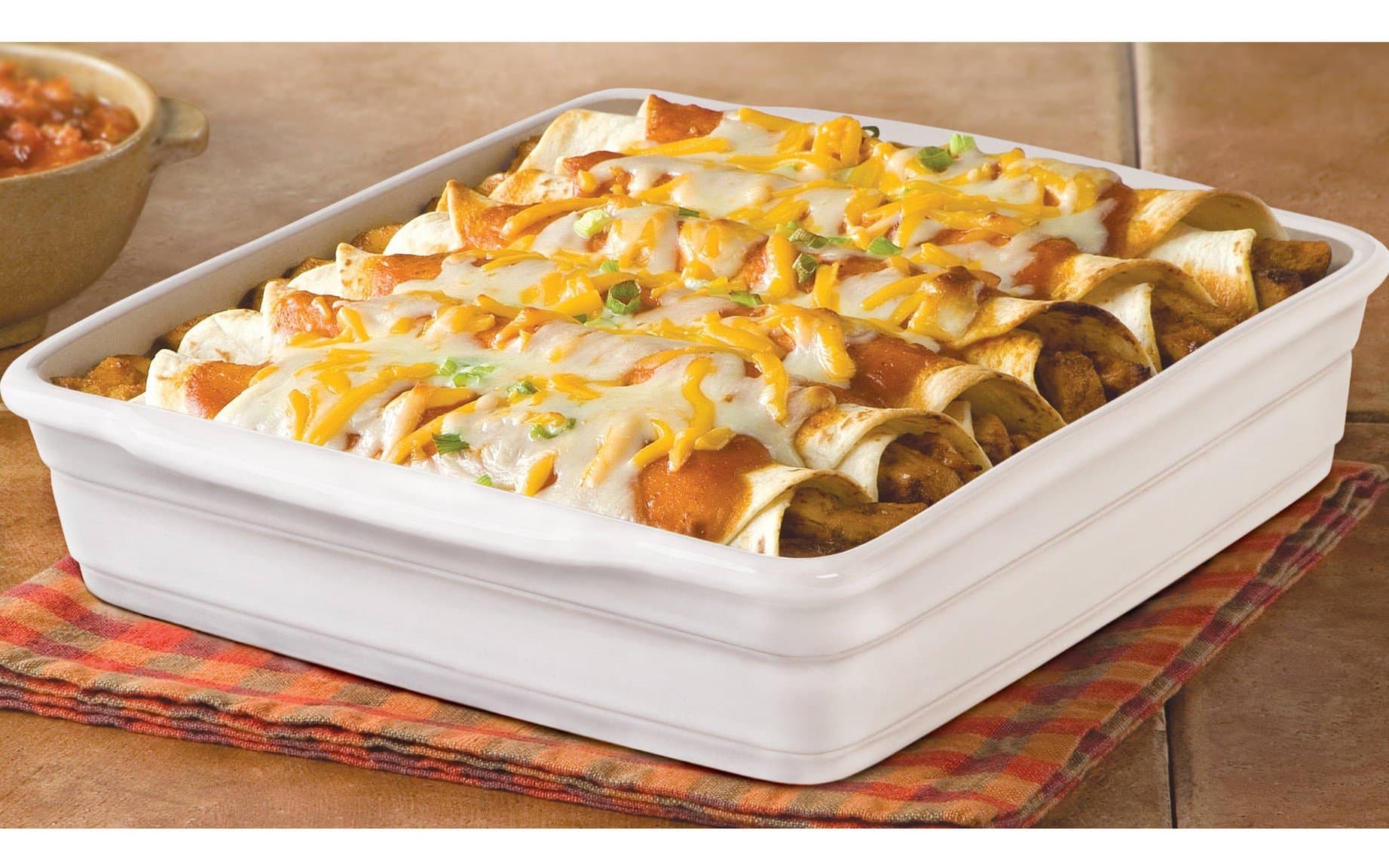 Haeger Natural Stone Baking Dish, Square: White