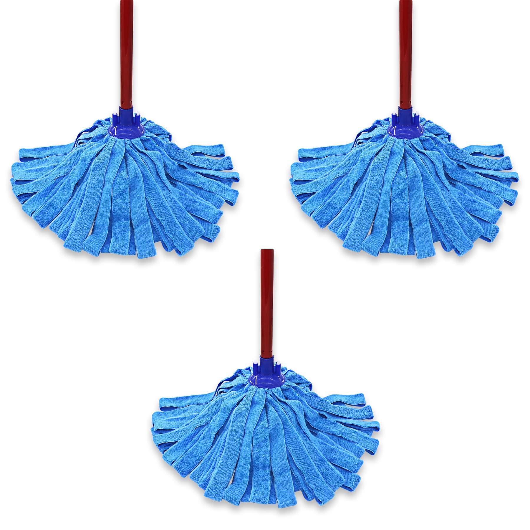 Microfiber Cloth Mop Replacement Compatible with All Standard US Threading Pole Mop Handle– 3 Packs