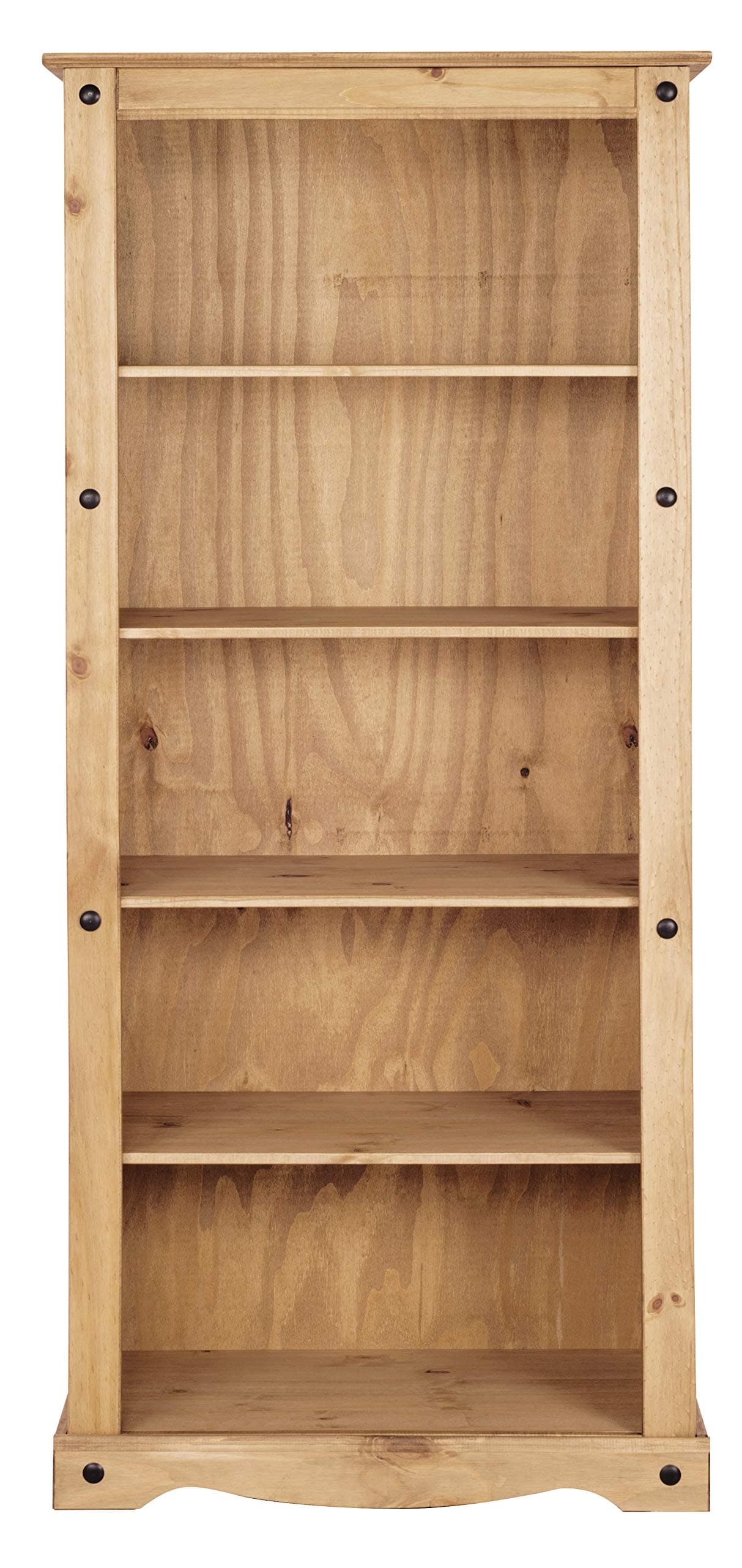 Corona Tall Bookcase Solid Pine Wood Large