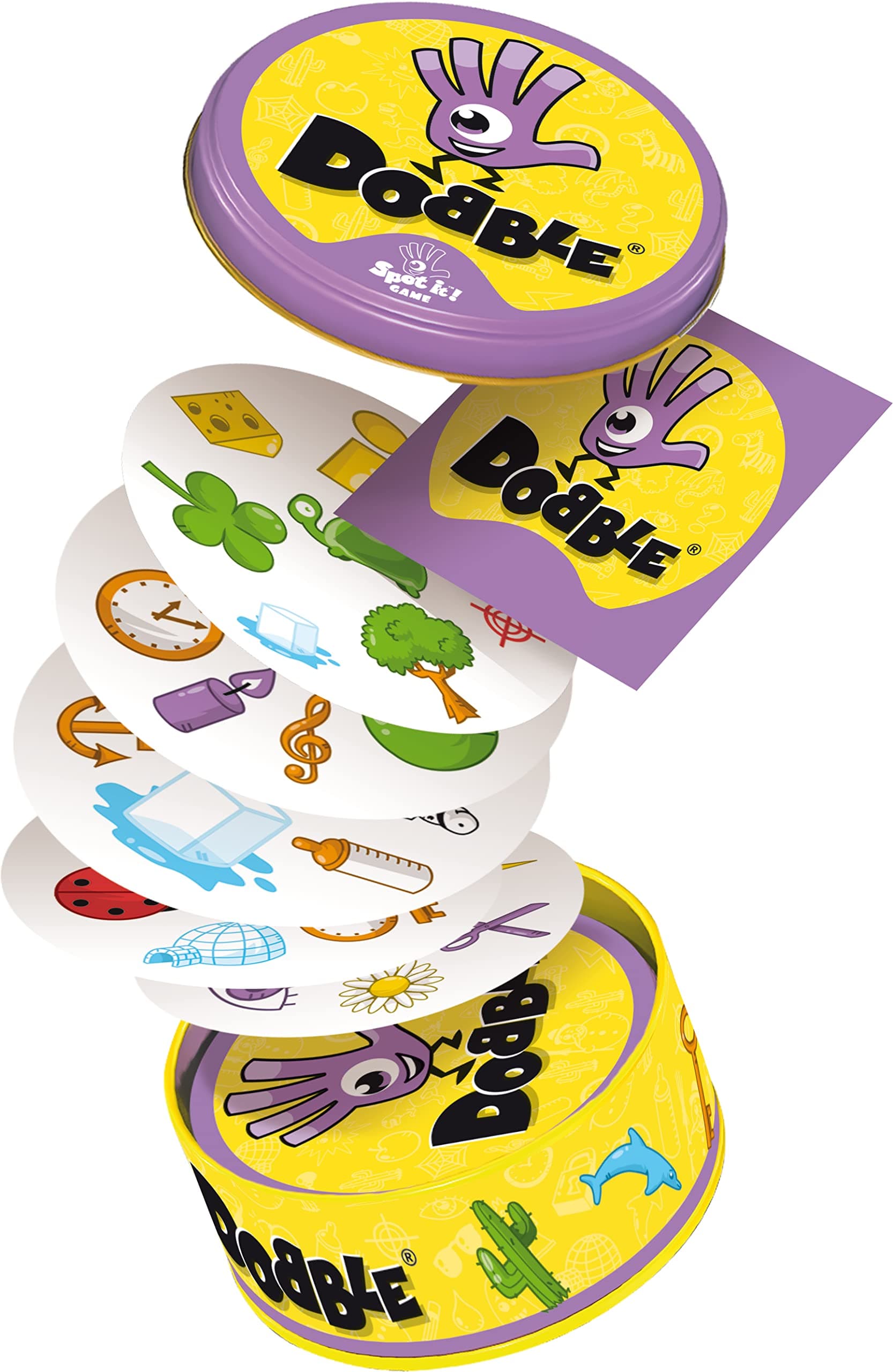 Asmodee Kid's Dobble, Visual Perception Card Game (Multicolour, Ages 6 and Above, 2 to8 Players)