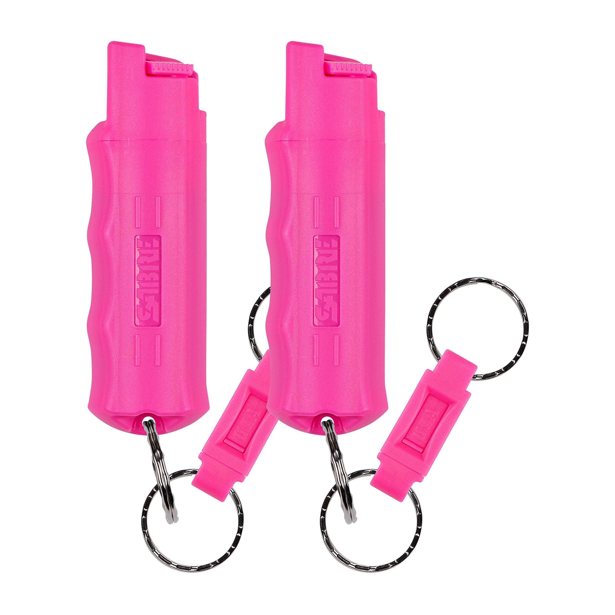 SABRE Pepper Spray - Quick Release Keychain for Easy Carry & Fast Access, Max Police Strength Self Defense OC Spray With UV Dye, 10 Sec. Spray Time, Finger Grip - Faster Aim, 0.54 fl oz, Secure Safety