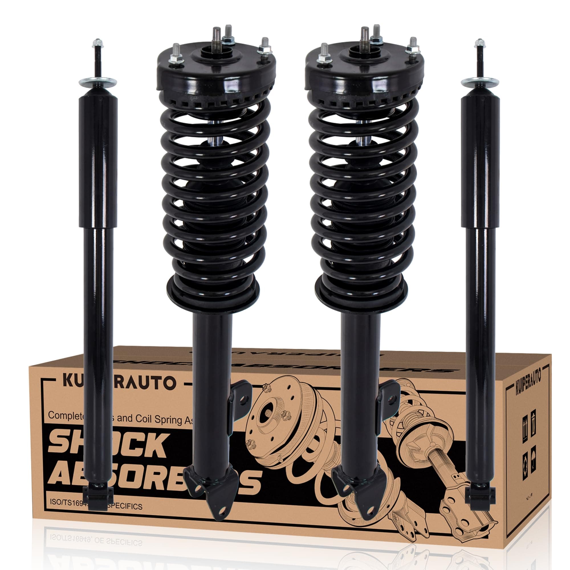 4PCS Struts Complete Assembly Shocks Absorbers Compatible for 2005-2010 Dodge Charger Magnum Chrysler 300 Replace 172248, 182248 (Front & Rear Left and Right)