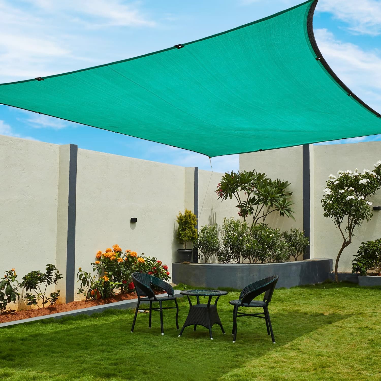 Amazon Brand - Solimo High Density Multipurpose Shade Net/Green Net - 75% (10 ft x 15 ft, Green Colour)