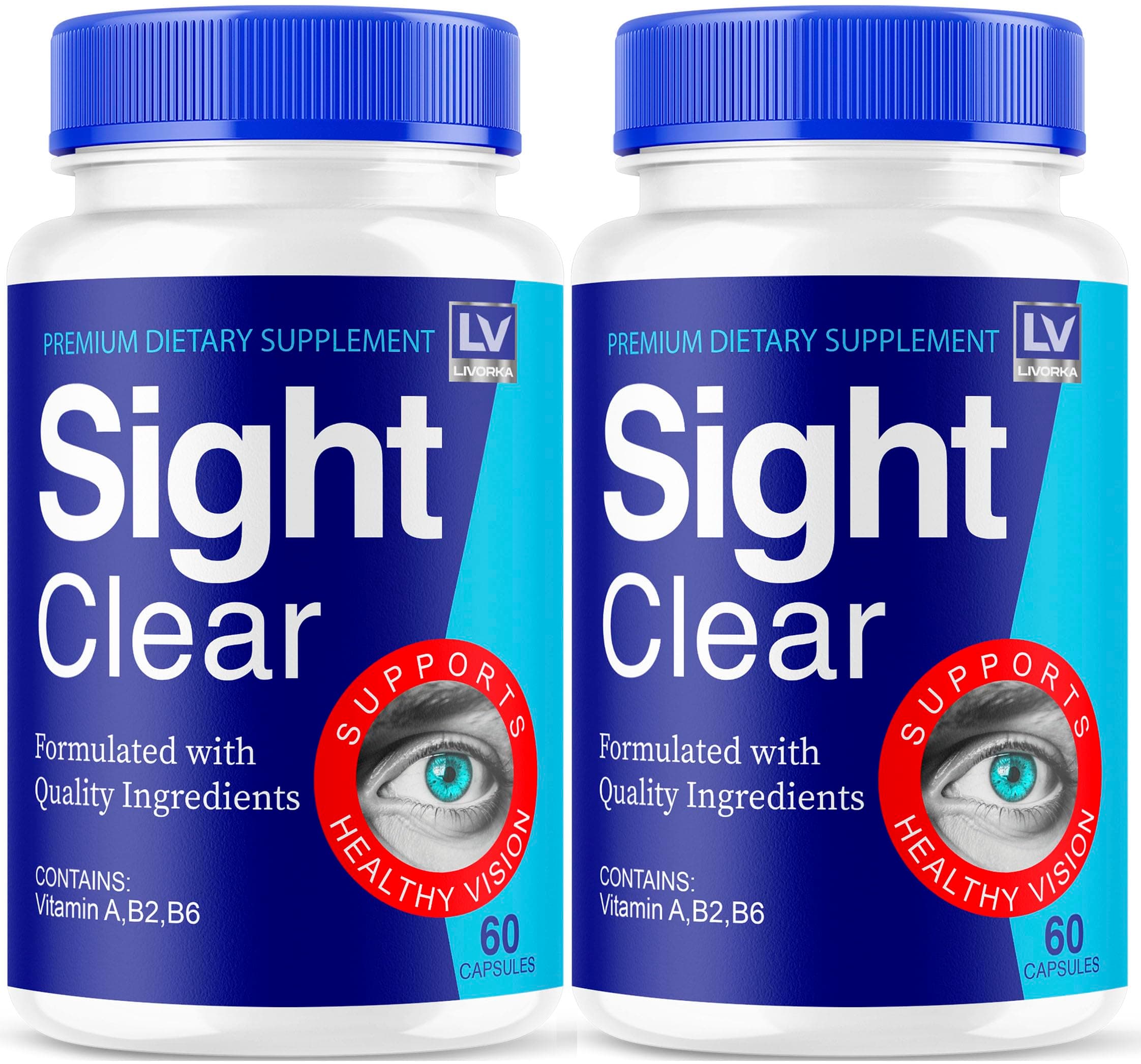 (2 Pack) Sight Clear Capsules, Sight Clear 20/20 Vision Vitamins, SightClear Eye Pills Supplement Support, SightClear for Healthy Vision Support, SightClear 20/20 Vision Vitamins Reviews for 2 Month