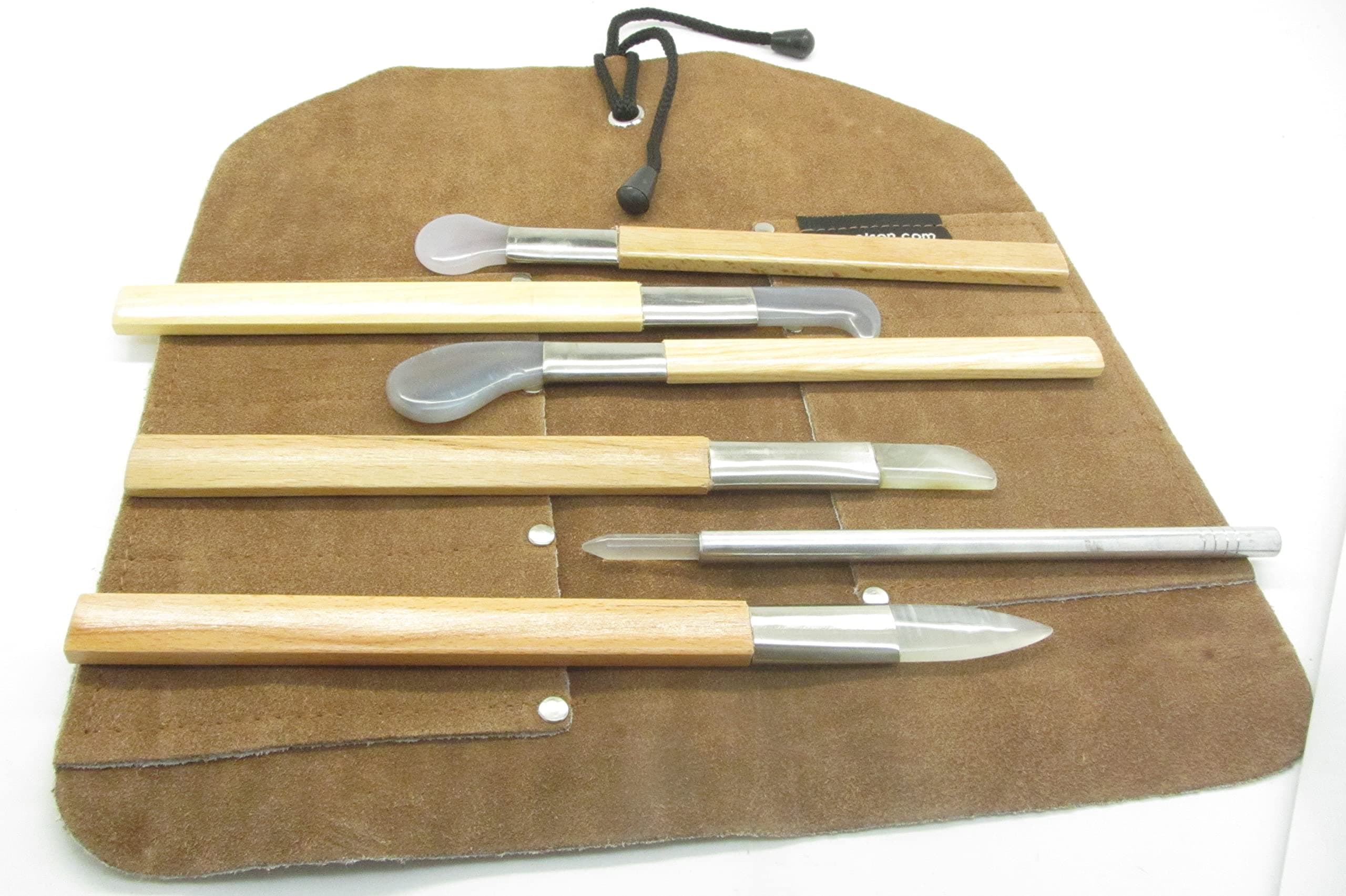 UJ Ramelson Co Agate Burnishers 6pc Set Bezel Gold Silver Leaf Bookbinding Jewelry Metal Clay