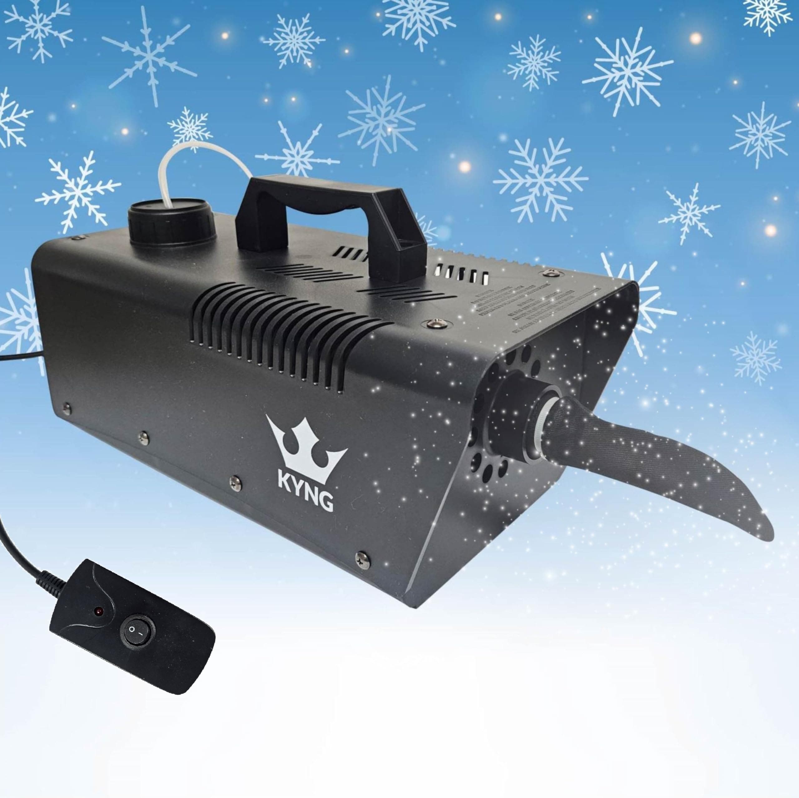 KYNG Snow Machine 650W Wired Remote Snow Maker Snowflake Maker for DJ Parties, Christmas, Holidays, Parties