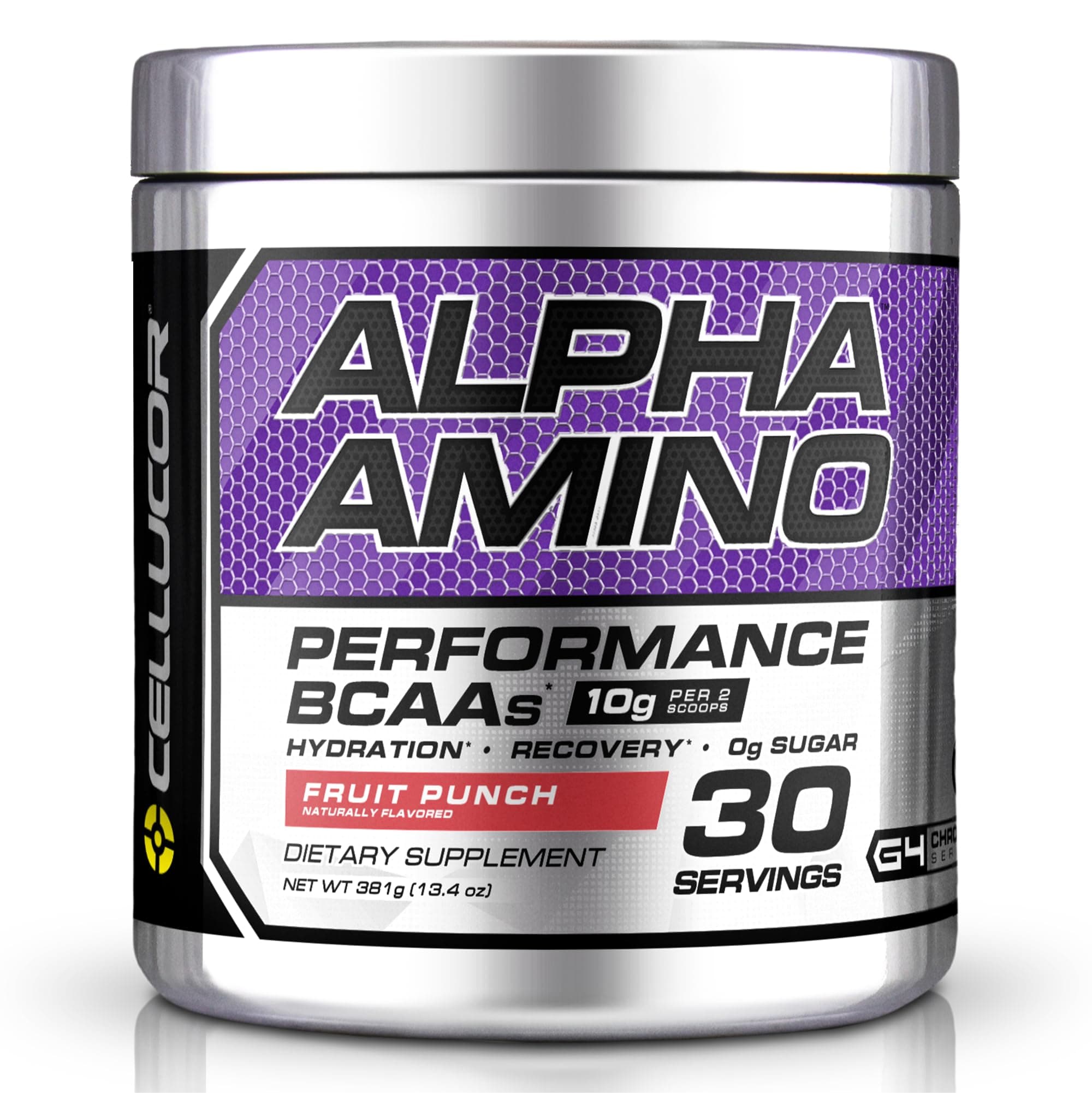Cellucor Alpha Amino EAA & BCAA Powder | Branched Chain Essential Amino Acids + Electrolytes | Fruit Punch | 30 Servings