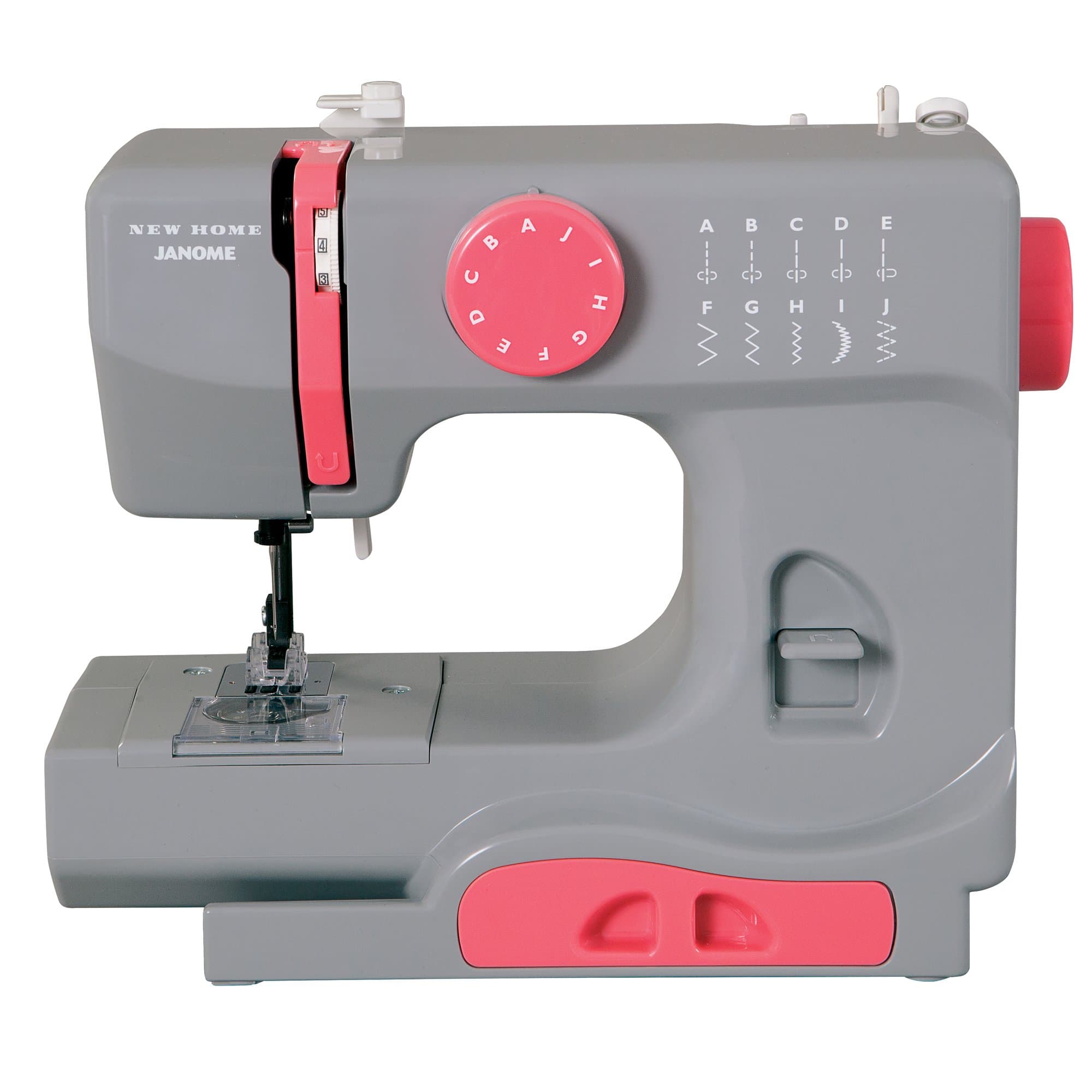 Janome Graceful Gray Basic, Easy-to-Use, 10-Stitch Portable, Compact Sewing Machine with Free Arm only 5 pounds