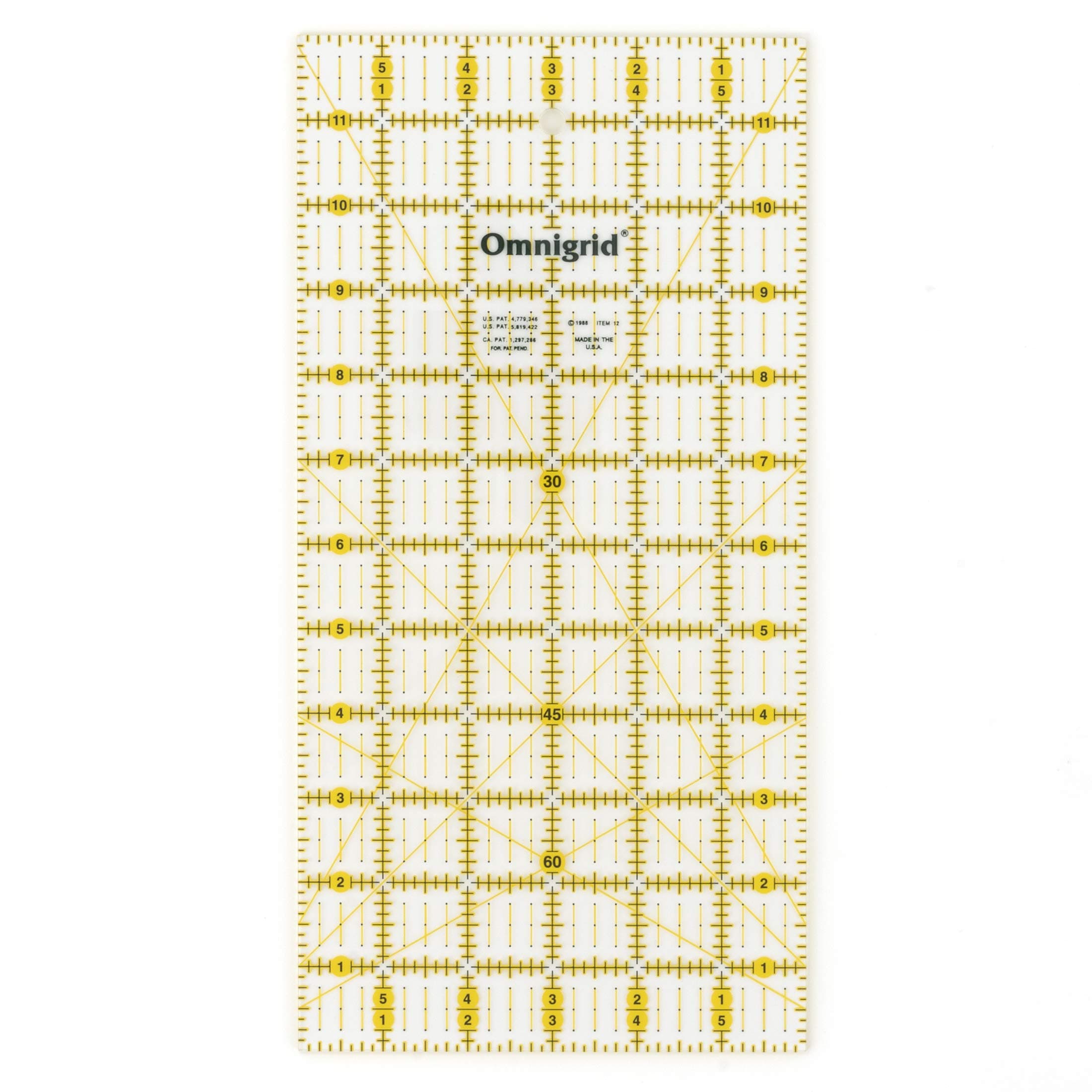 Omnigrid 6" x 12" Rectangle Quilting and Sewing Ruler